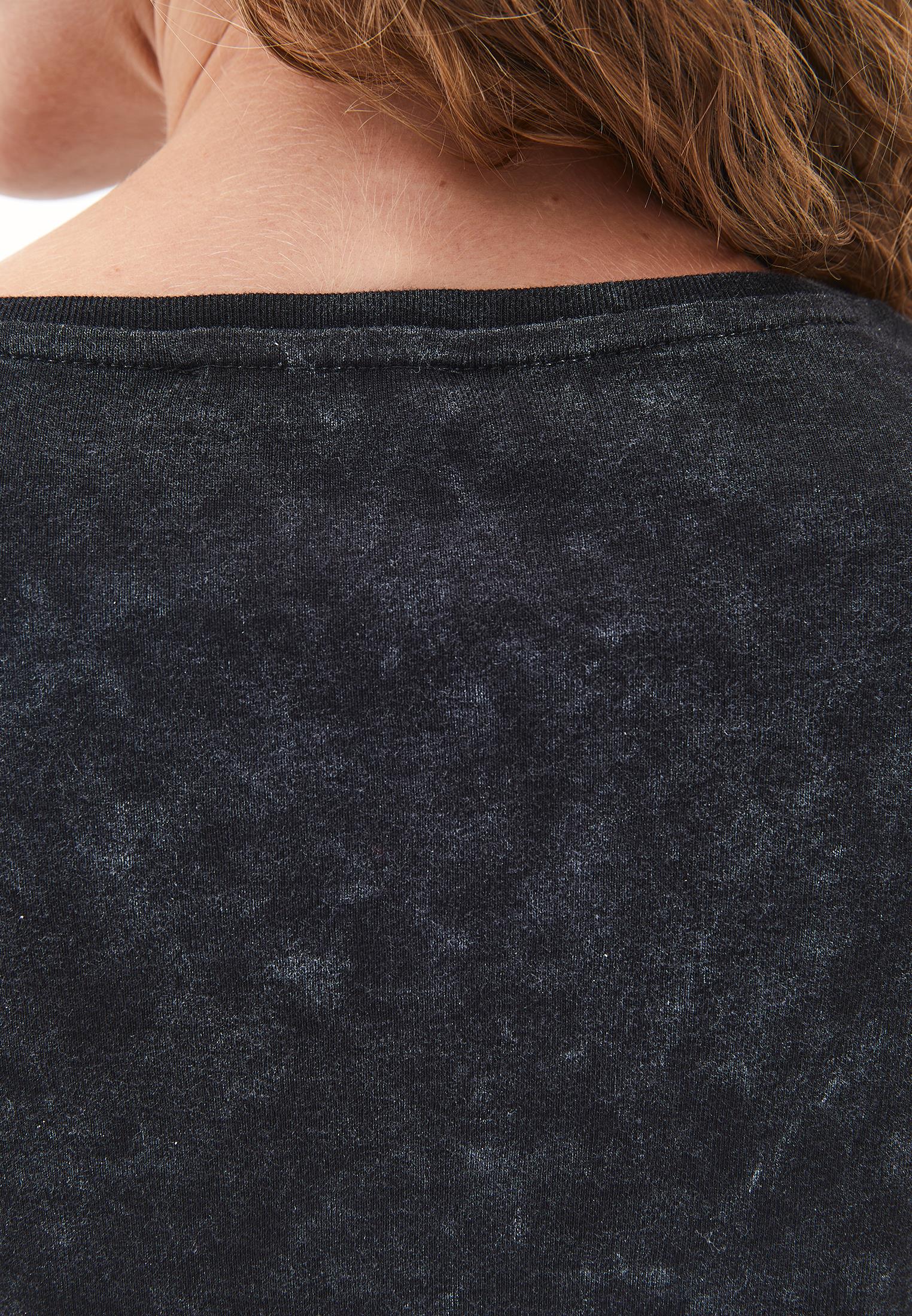 Long Sleeve Cotton T-Shirt - BLACK