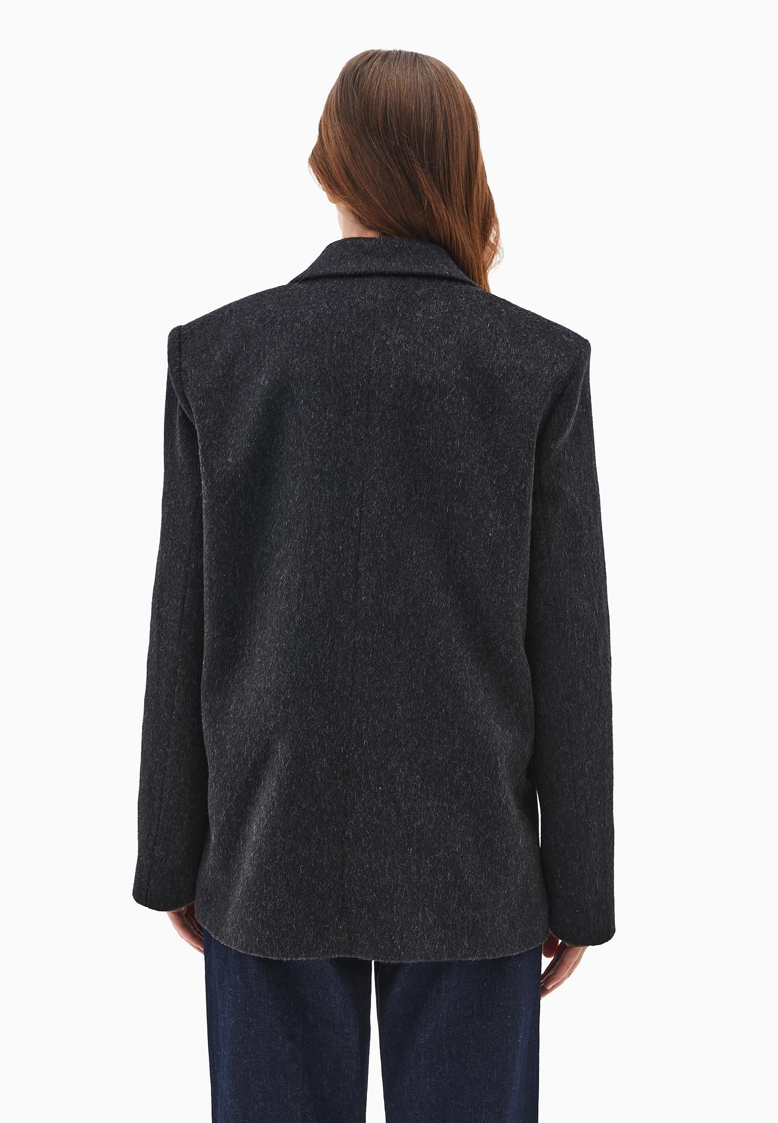 Double Breasted Blazer - BLACK