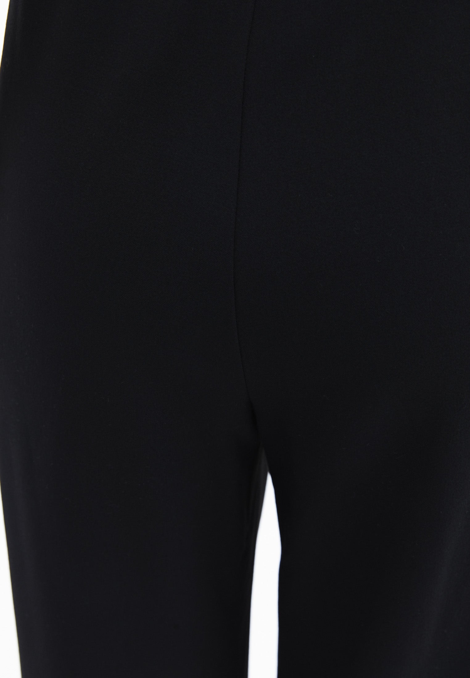 Ultra High Waist Wide Leg Long Pants - BLACK