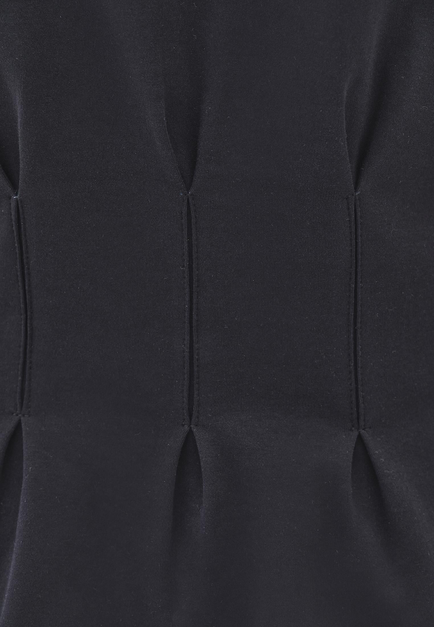 Crew Neck Short Sleeve Standard T-Shirt - BLACK