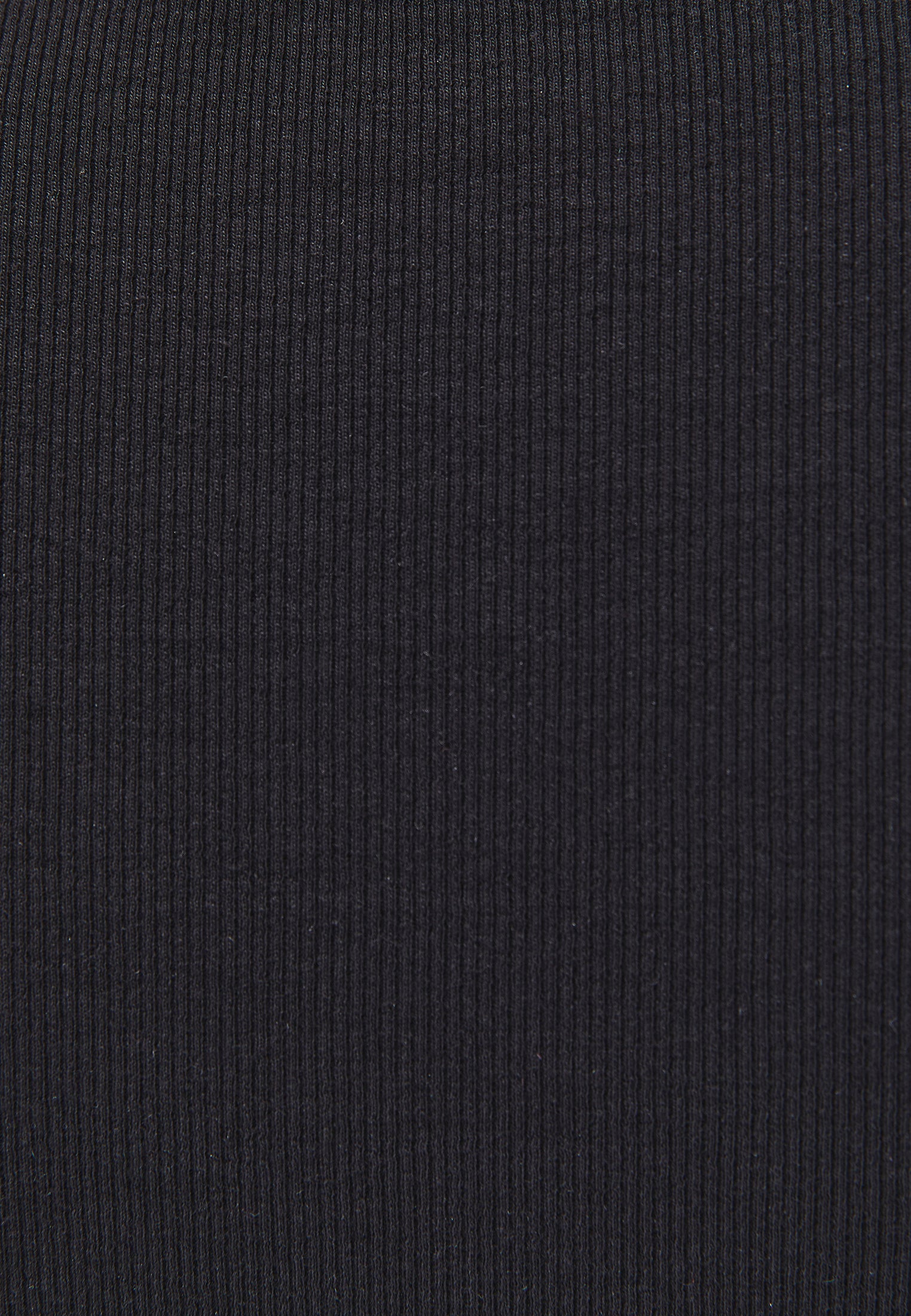 U Neck Bodycon T-Shirt - BLACK