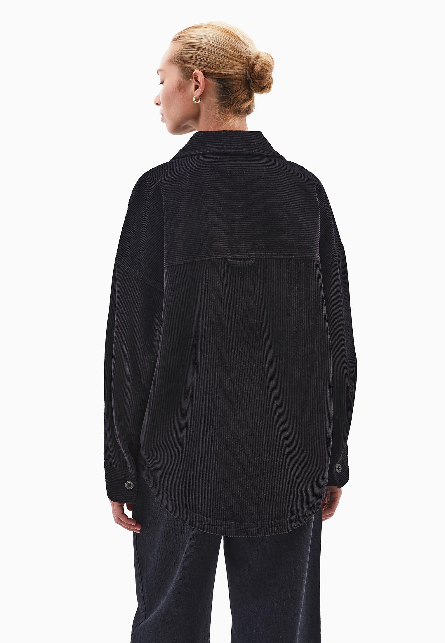 Cotton Oversize Shirt - BLACK