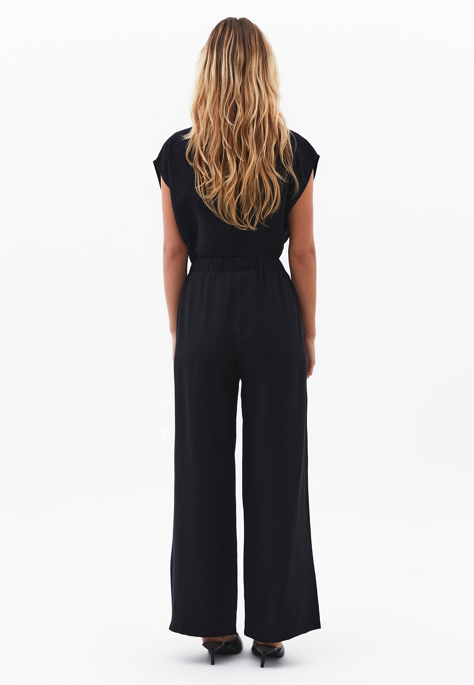 Wide Leg Pants - BLACK
