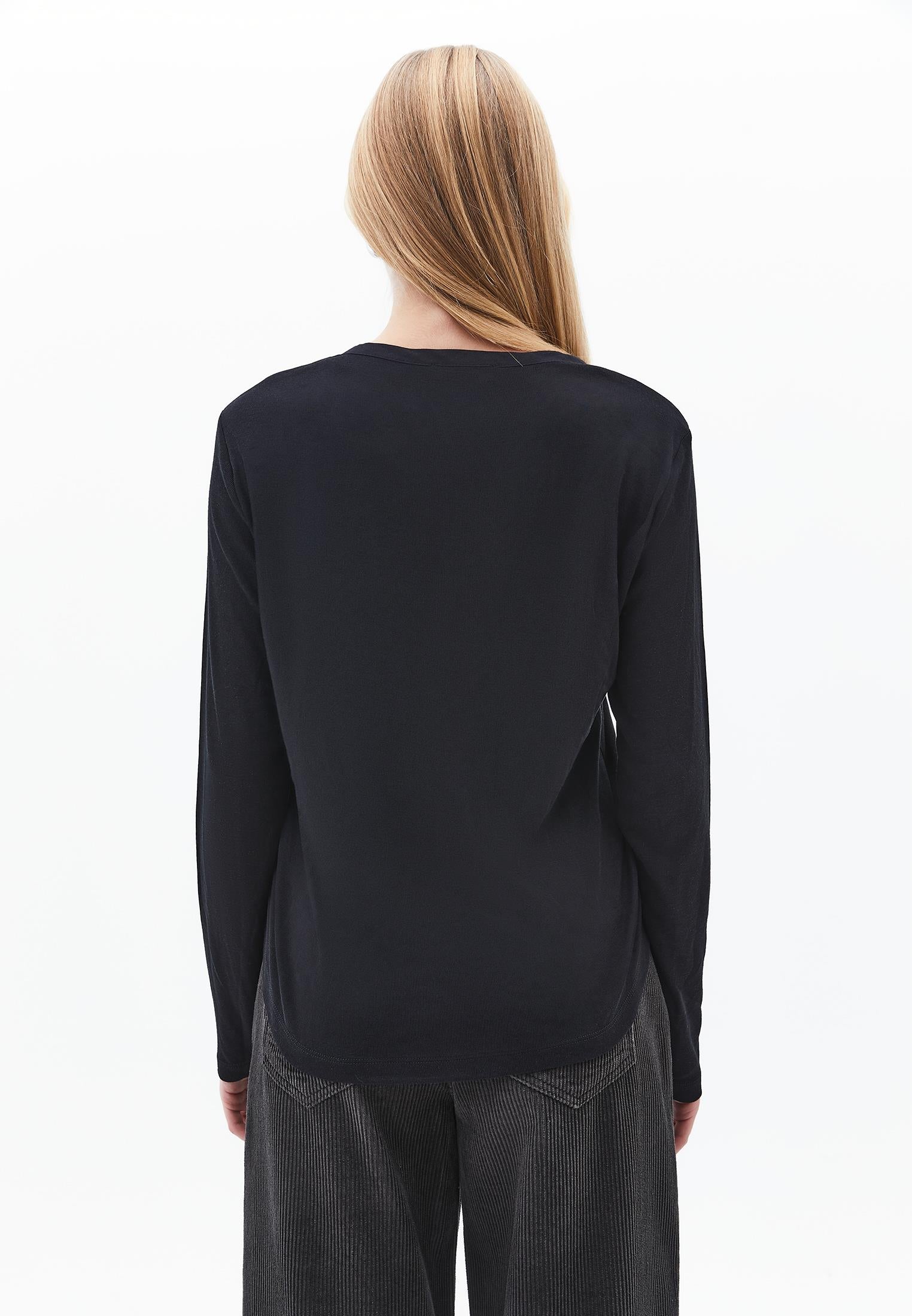 Polo Collar Buttoned T-Shirt - BLACK