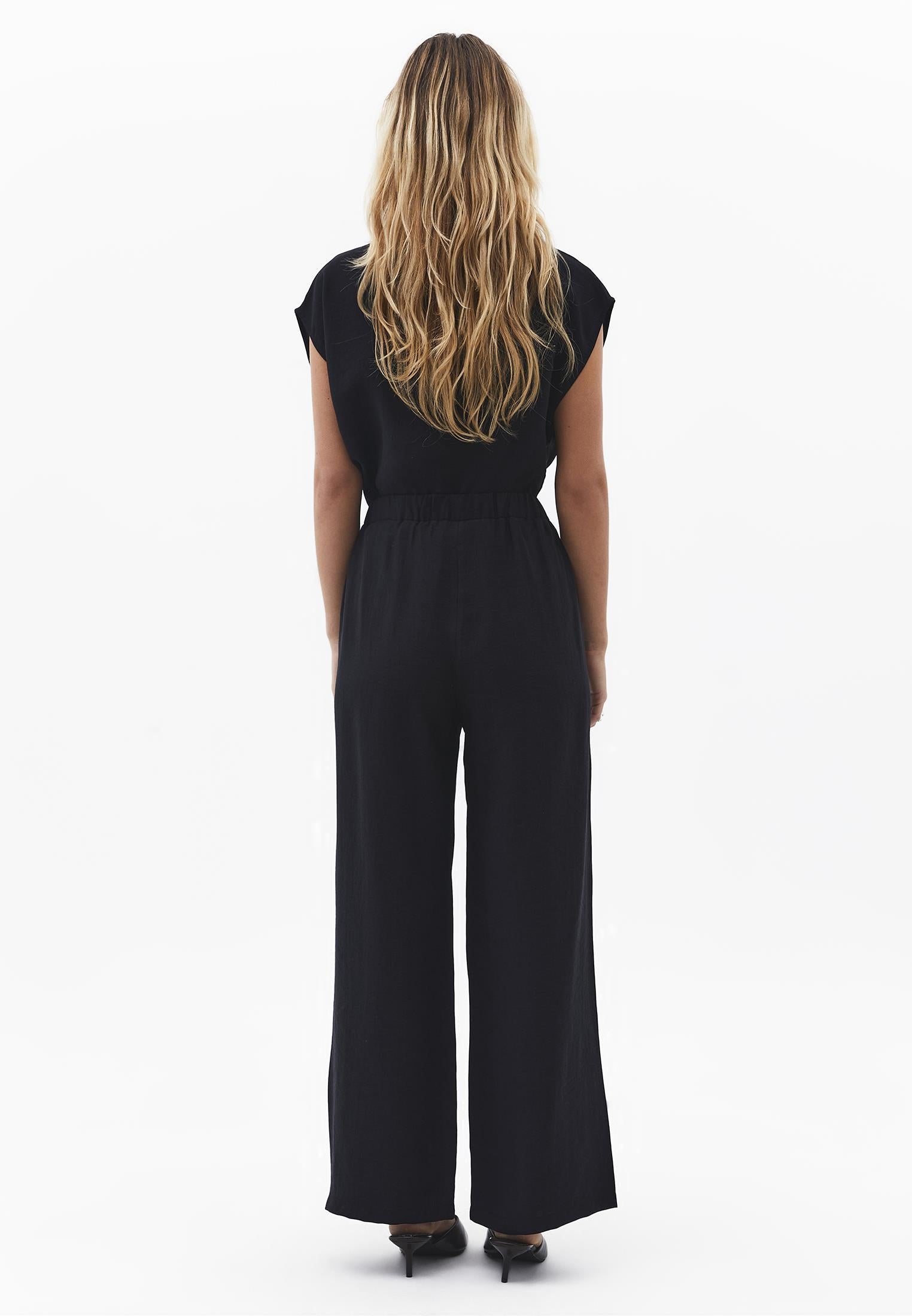 Wide Leg Pants - BLACK