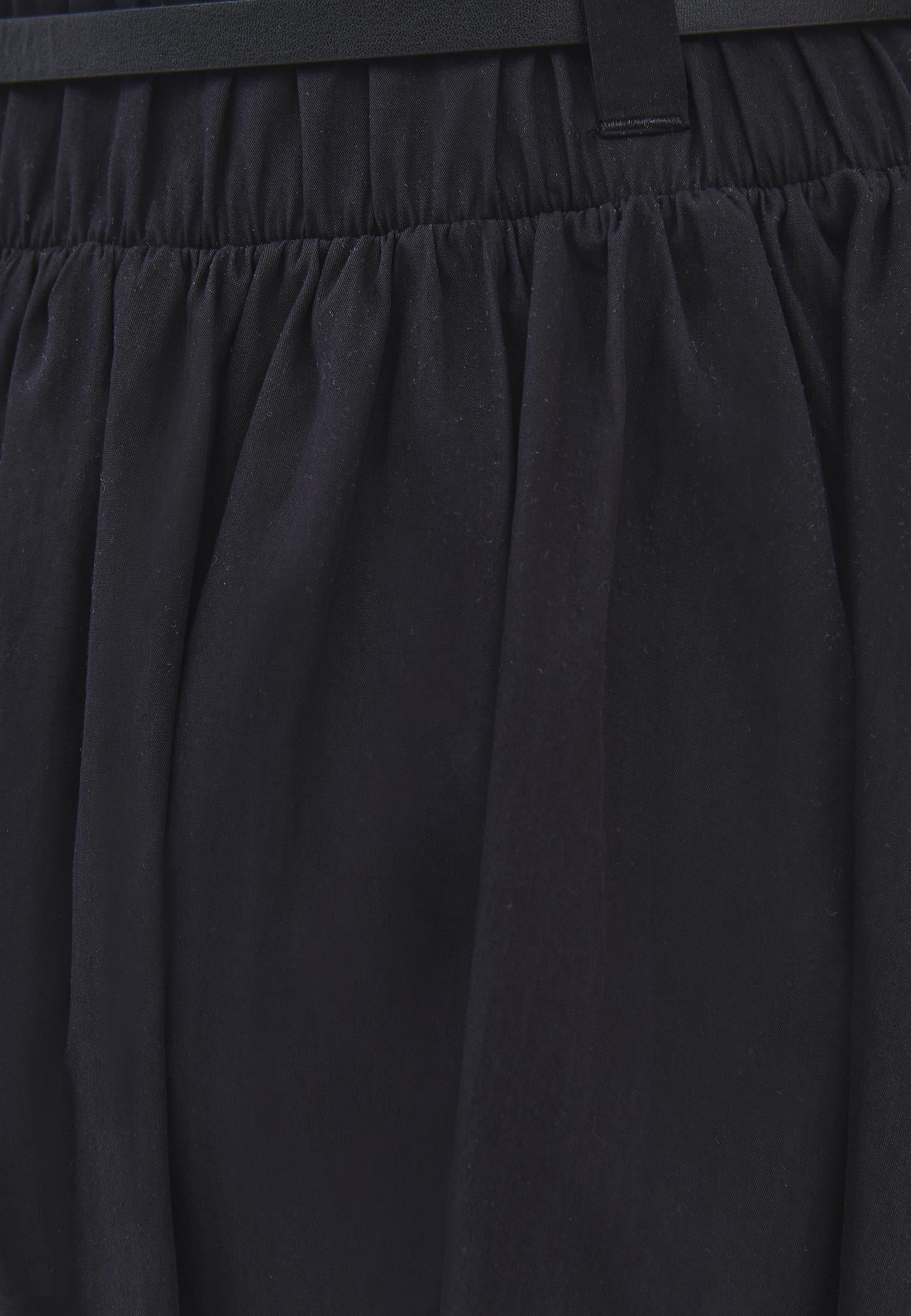 A-Line Long Skirt - BLACK