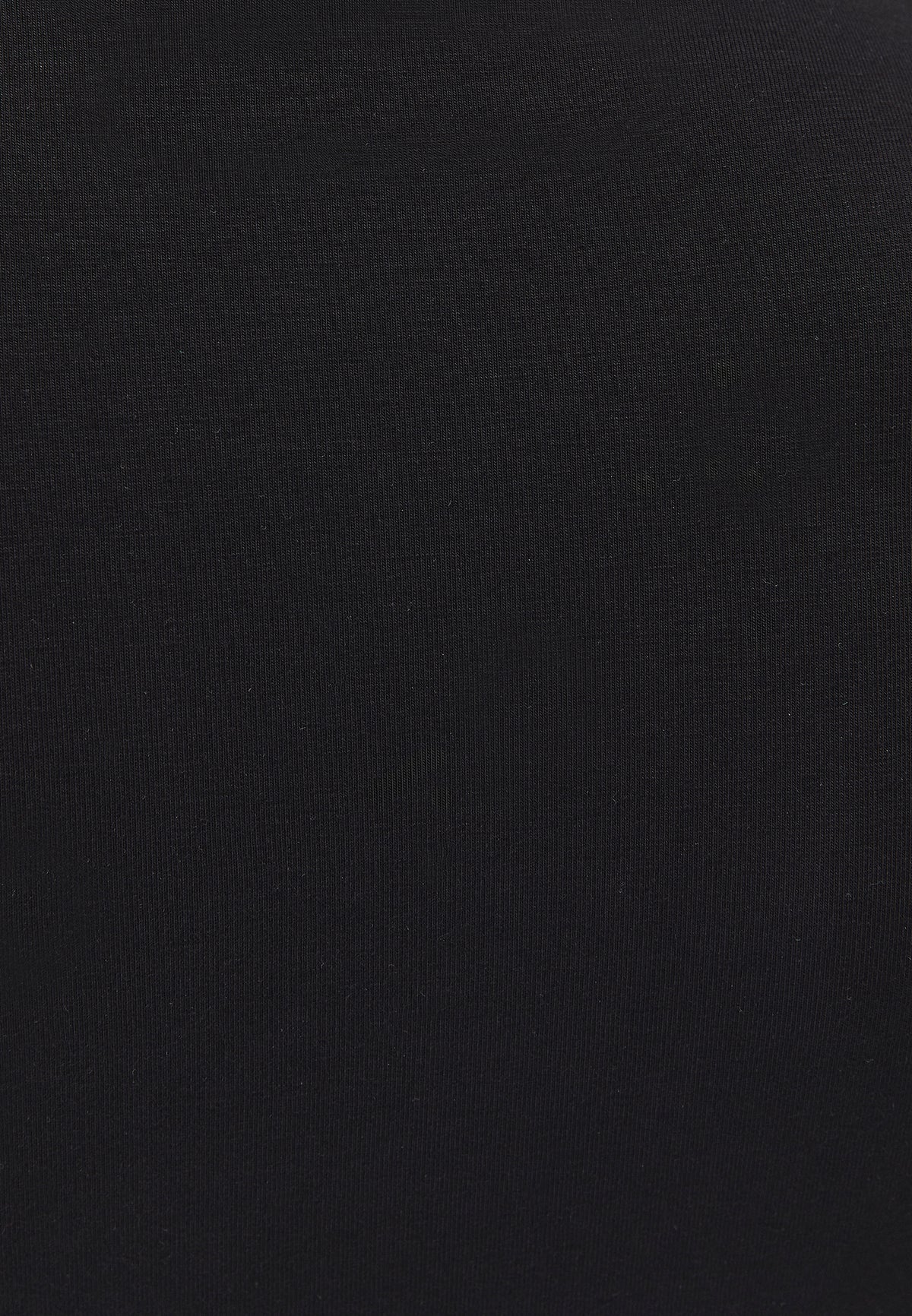 Turtleneck Long Sleeve Bodycon Top - BLACK