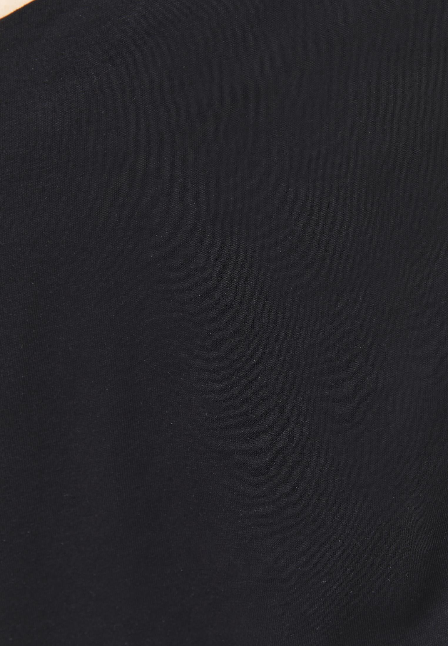 Pleated Asymmetric T-Shirt - BLACK