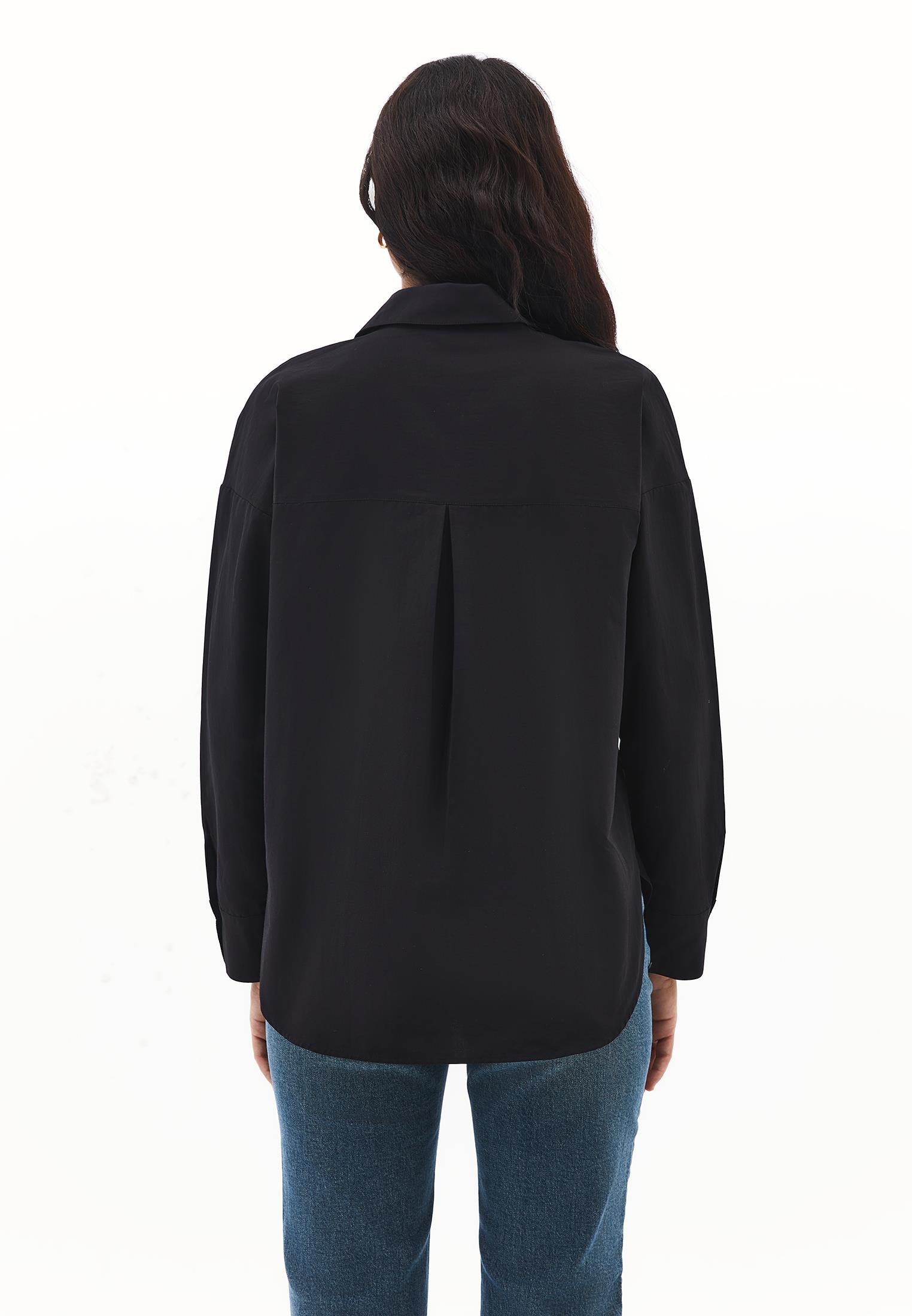 Shirt Model Poplin Weave - BLACK