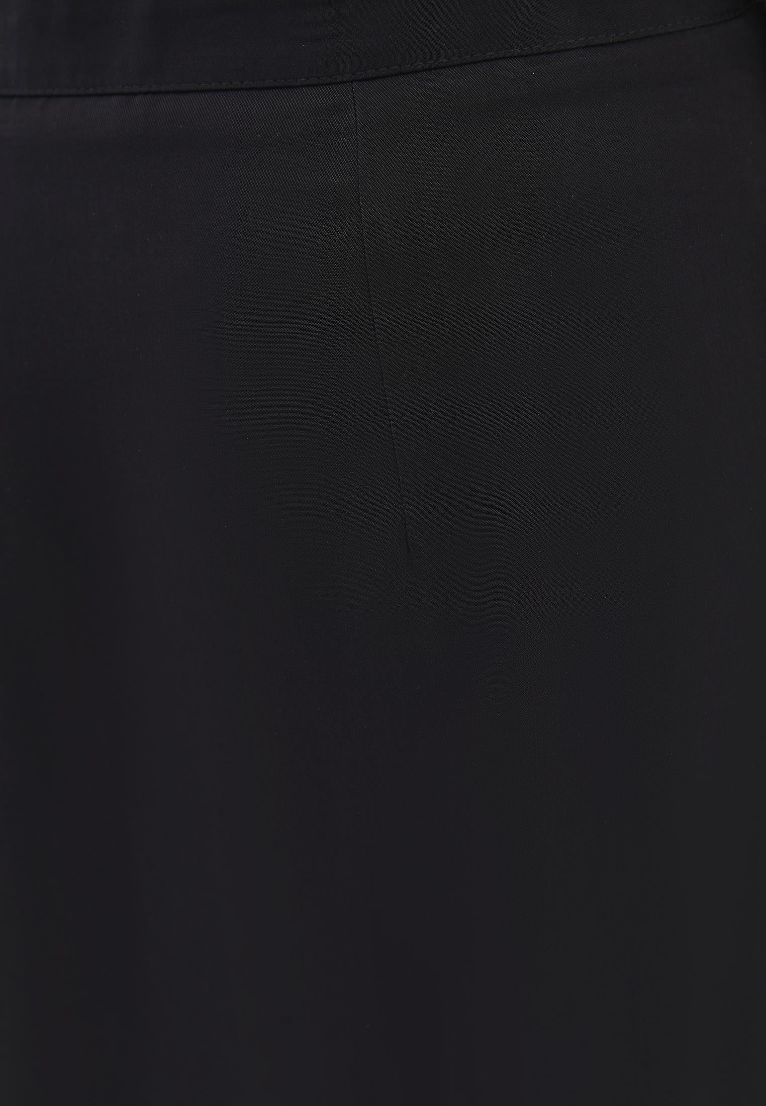Midi Flared Skirt With Slit - BLACK