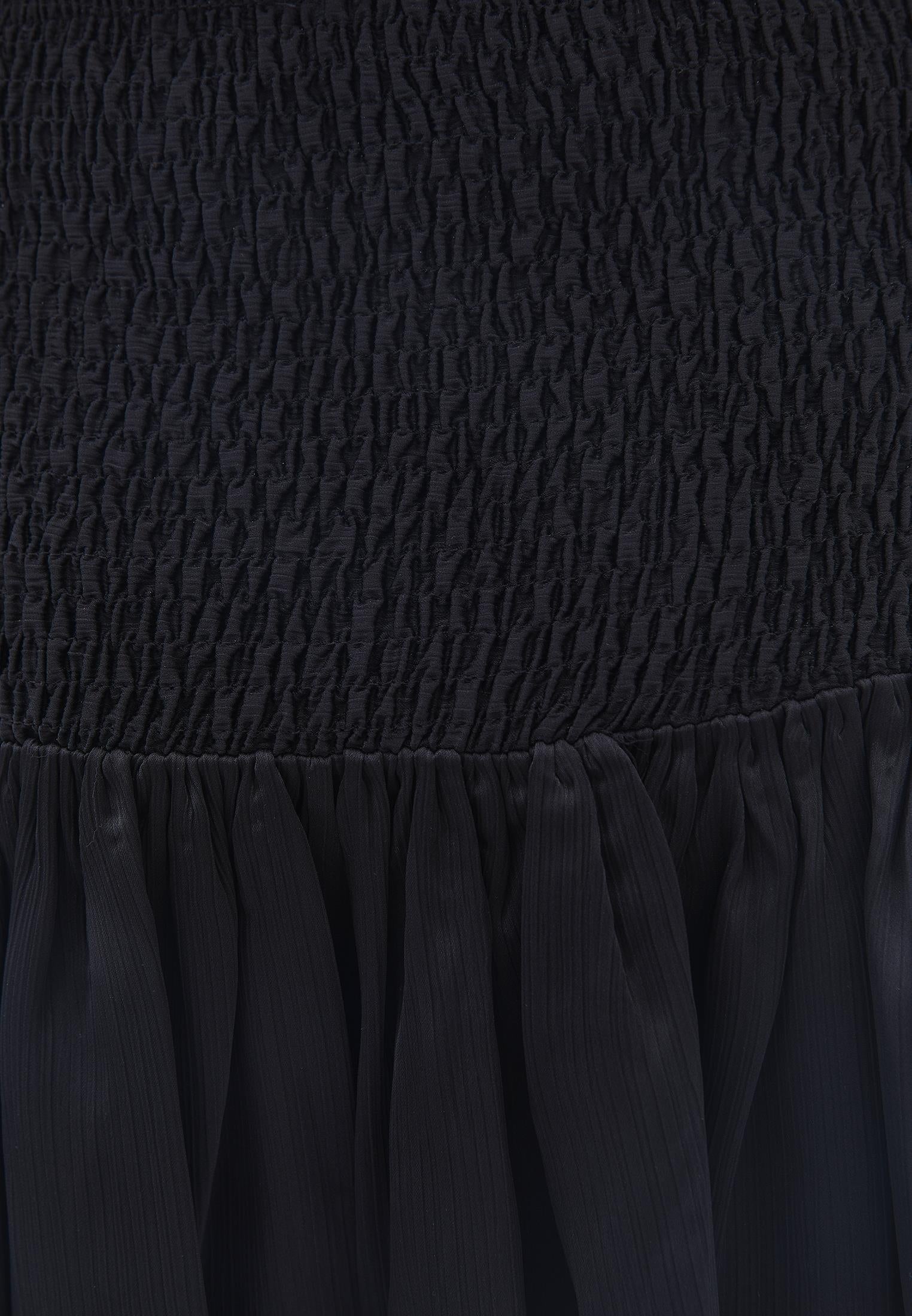 High Waist Short Skirt - BLACK