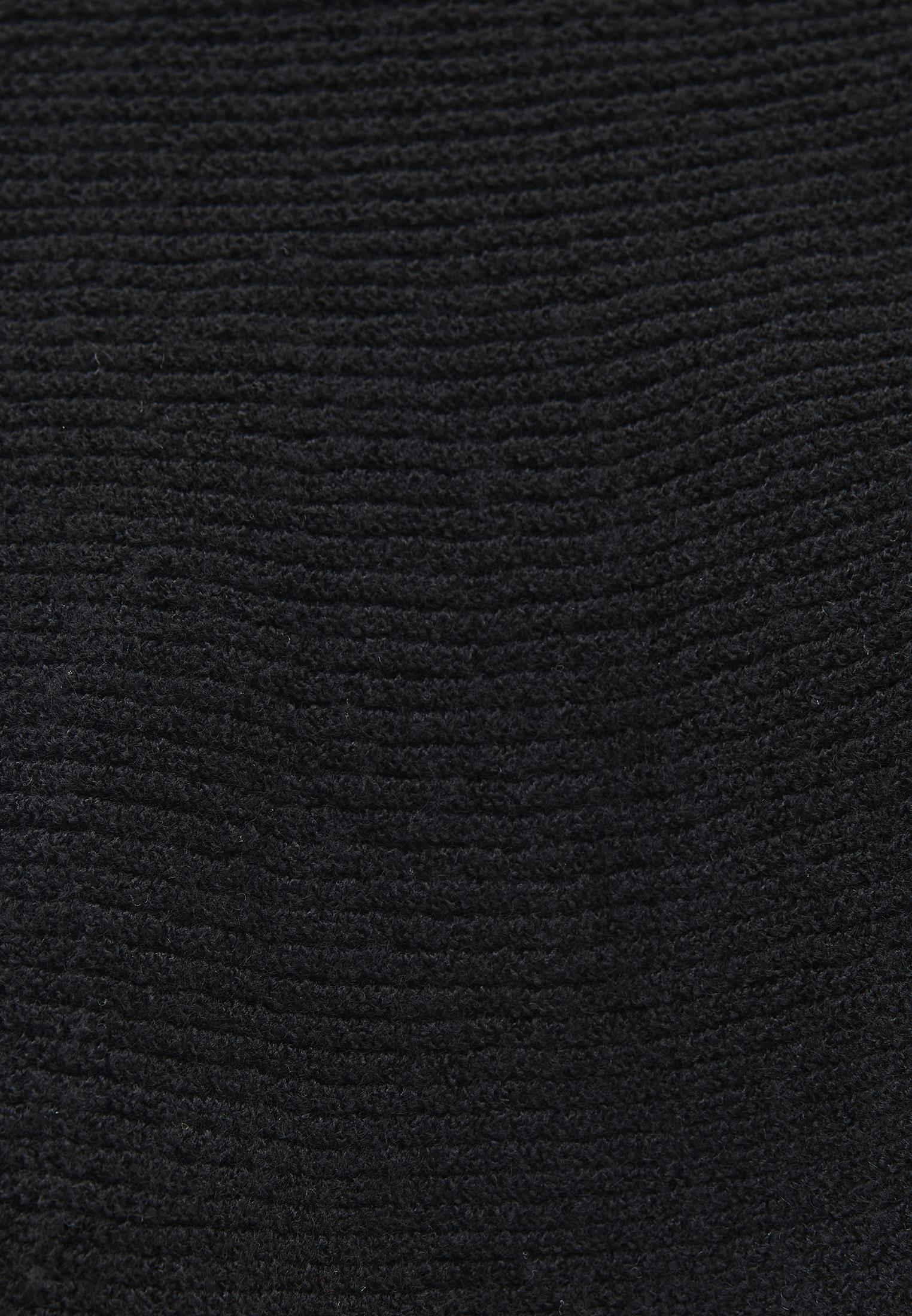 Dropped Shoulder Knit Sweater - BLACK