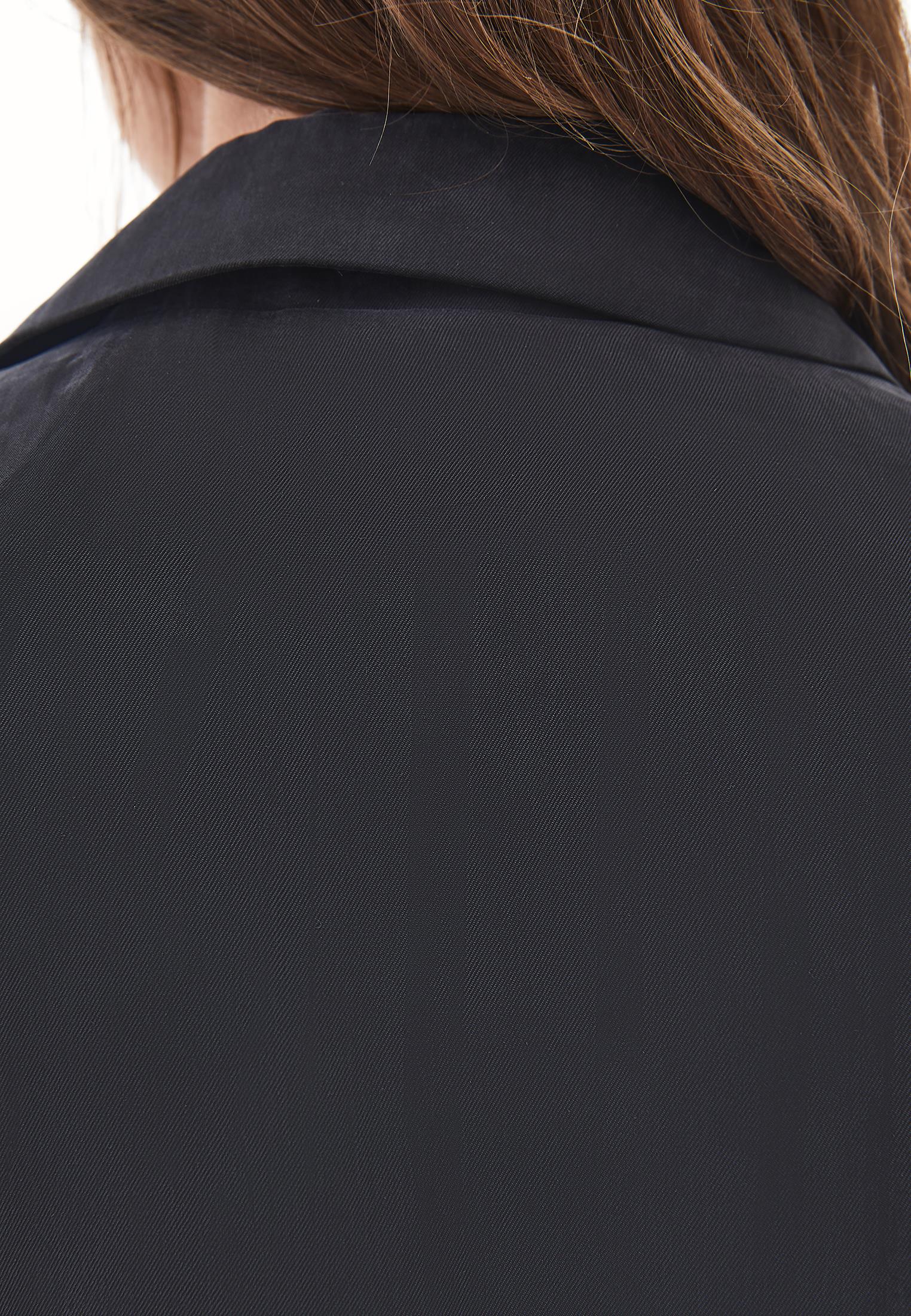 Double-Breasted Lyocell Blazer - BLACK