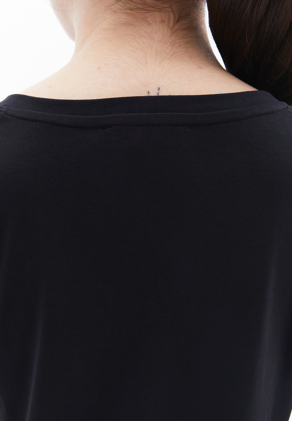 V Neck Short Sleeve T-Shirt - BLACK