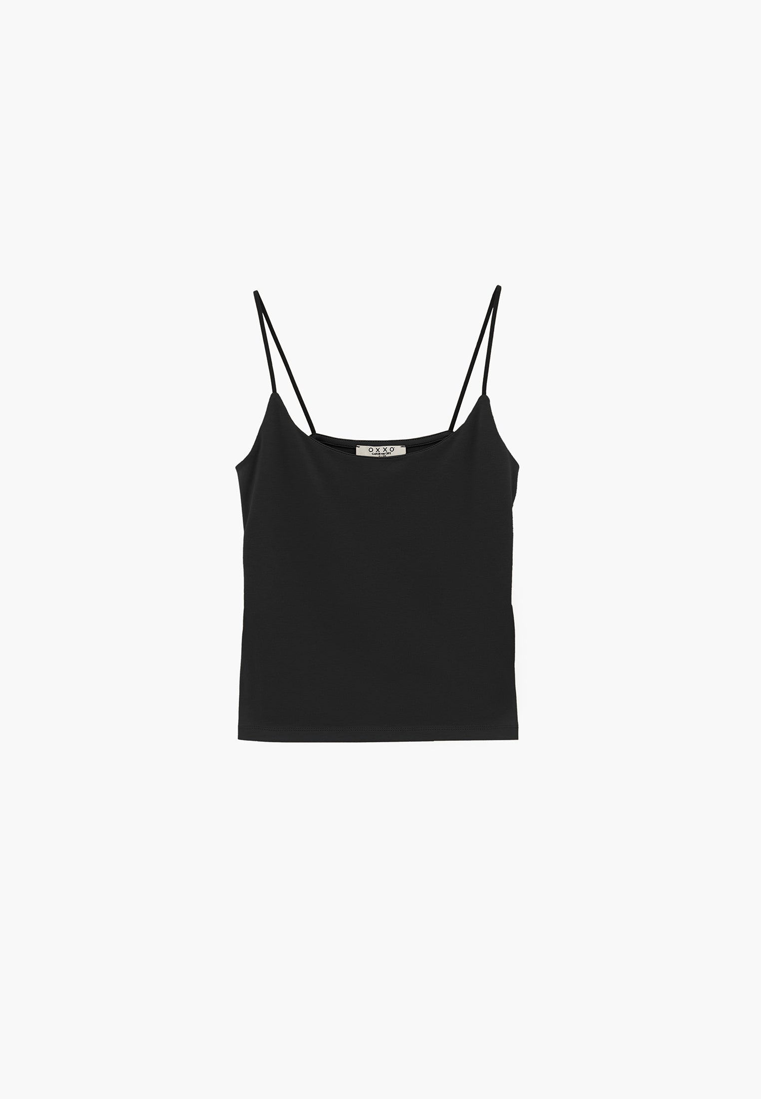 Bodycon Tank Top U Neck - BLACK
