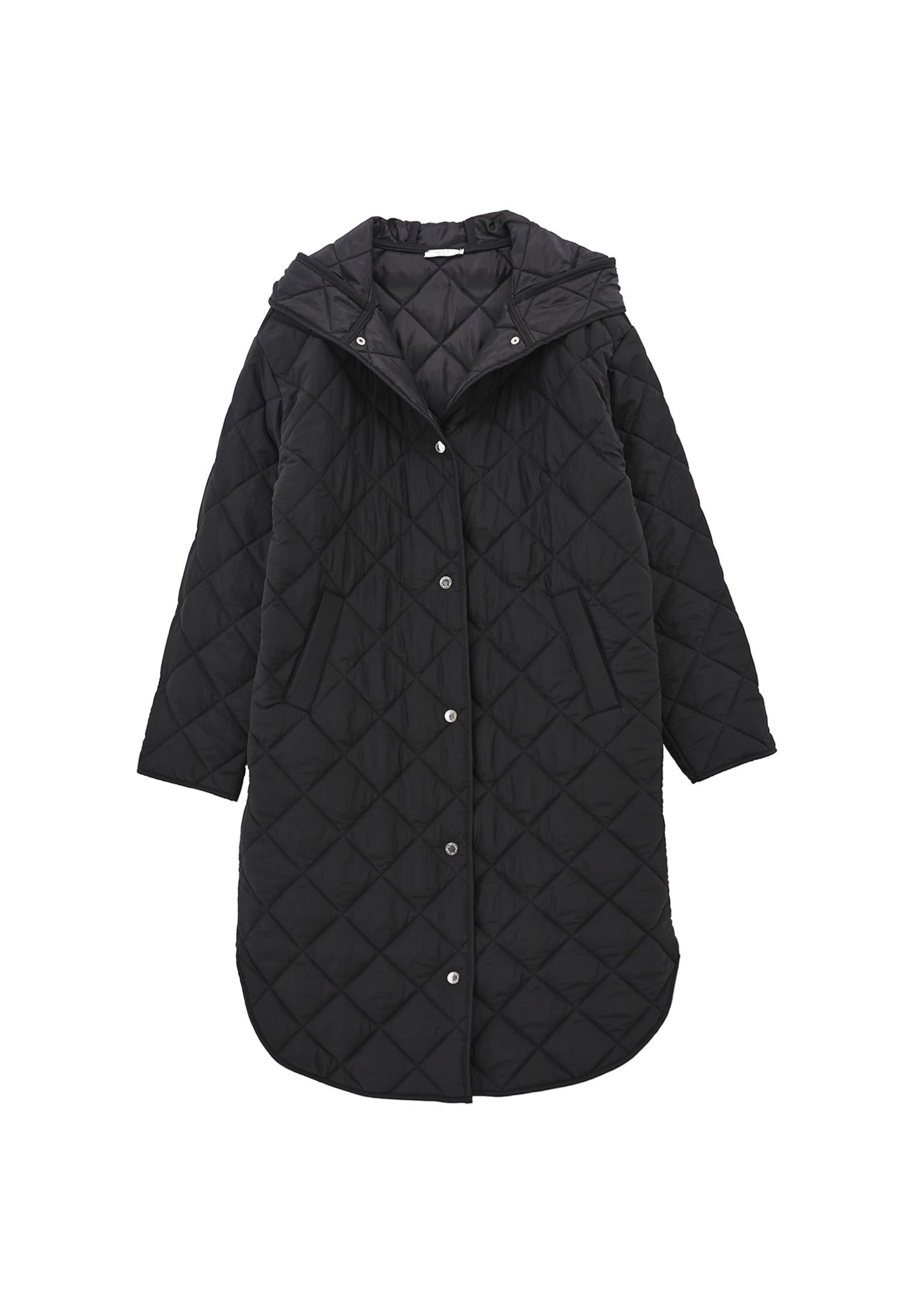 Long Coat With Hood - BLACK