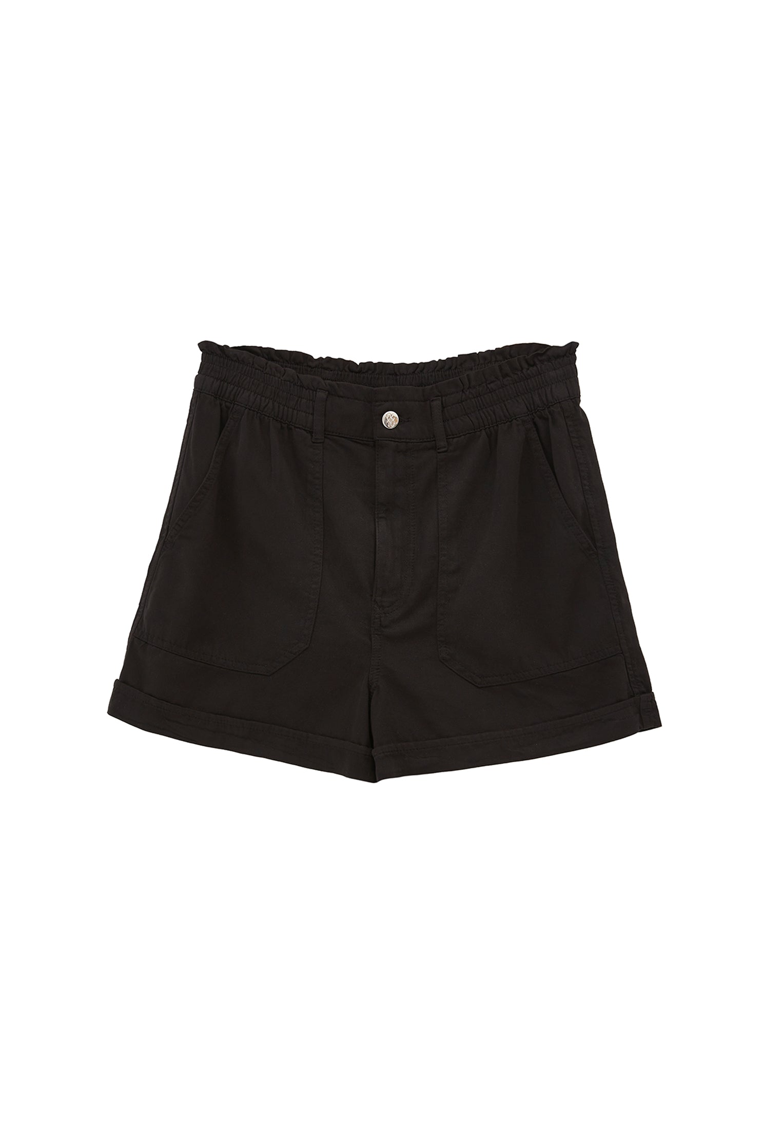 High Waist Short Shorts - BLACK