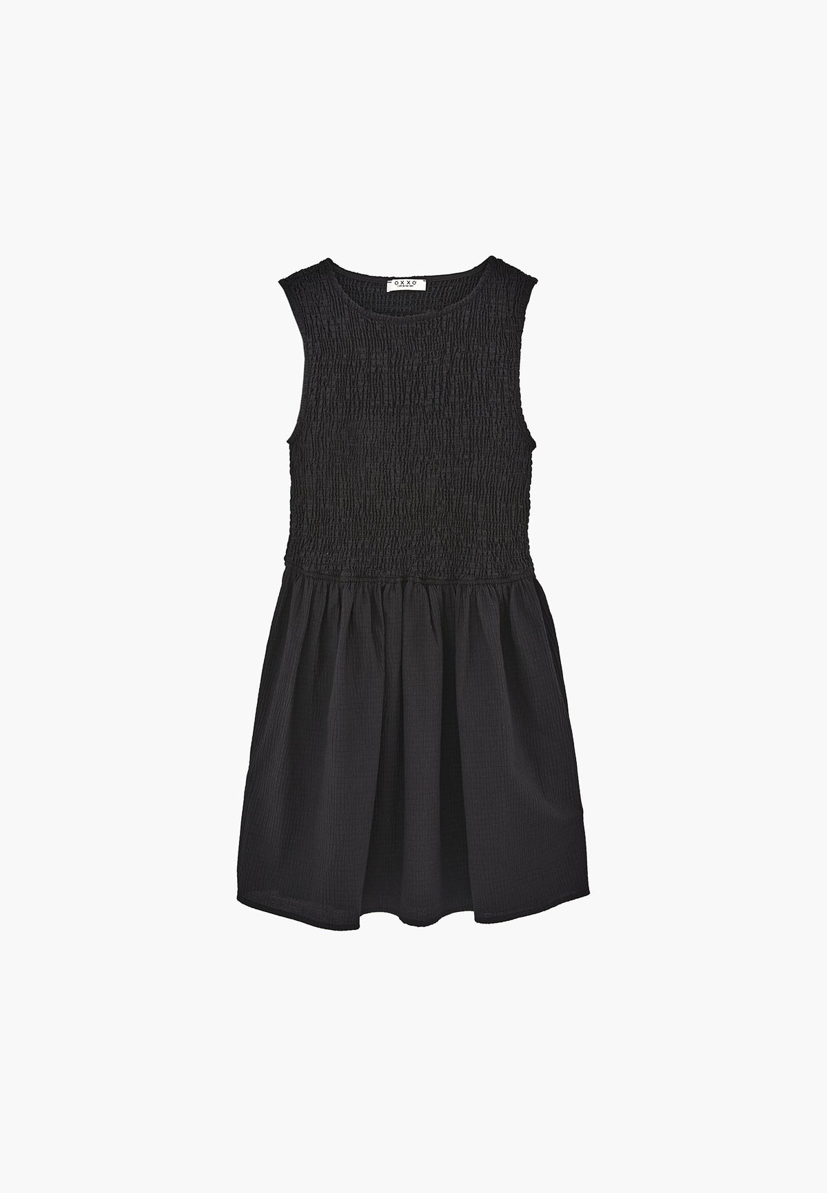 Smocked Sleeveless Women's Jumpsuit - BLACK