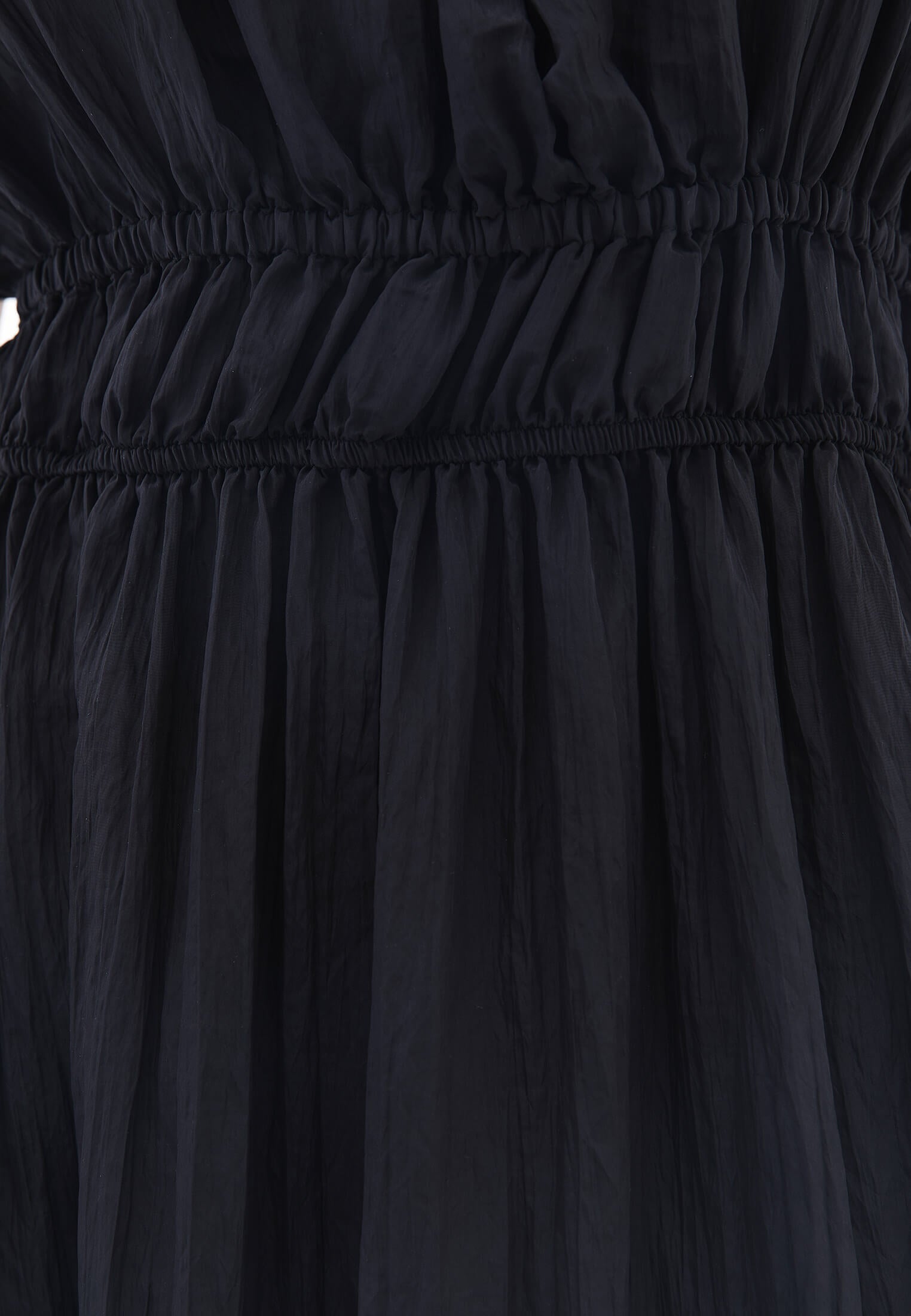 Wrinkled Look Dress - BLACK