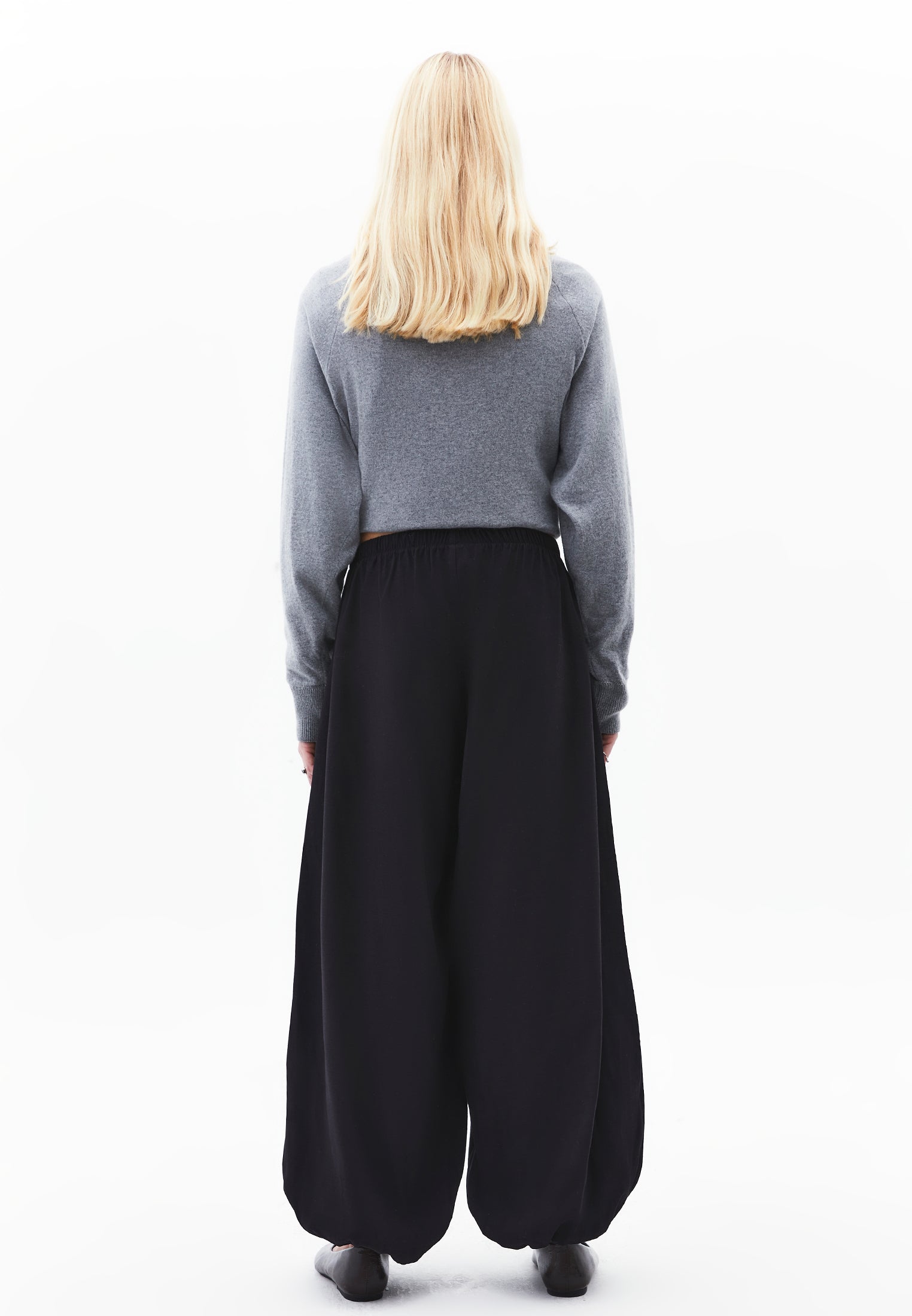 Balloon Form Jogger Pants - BLACK