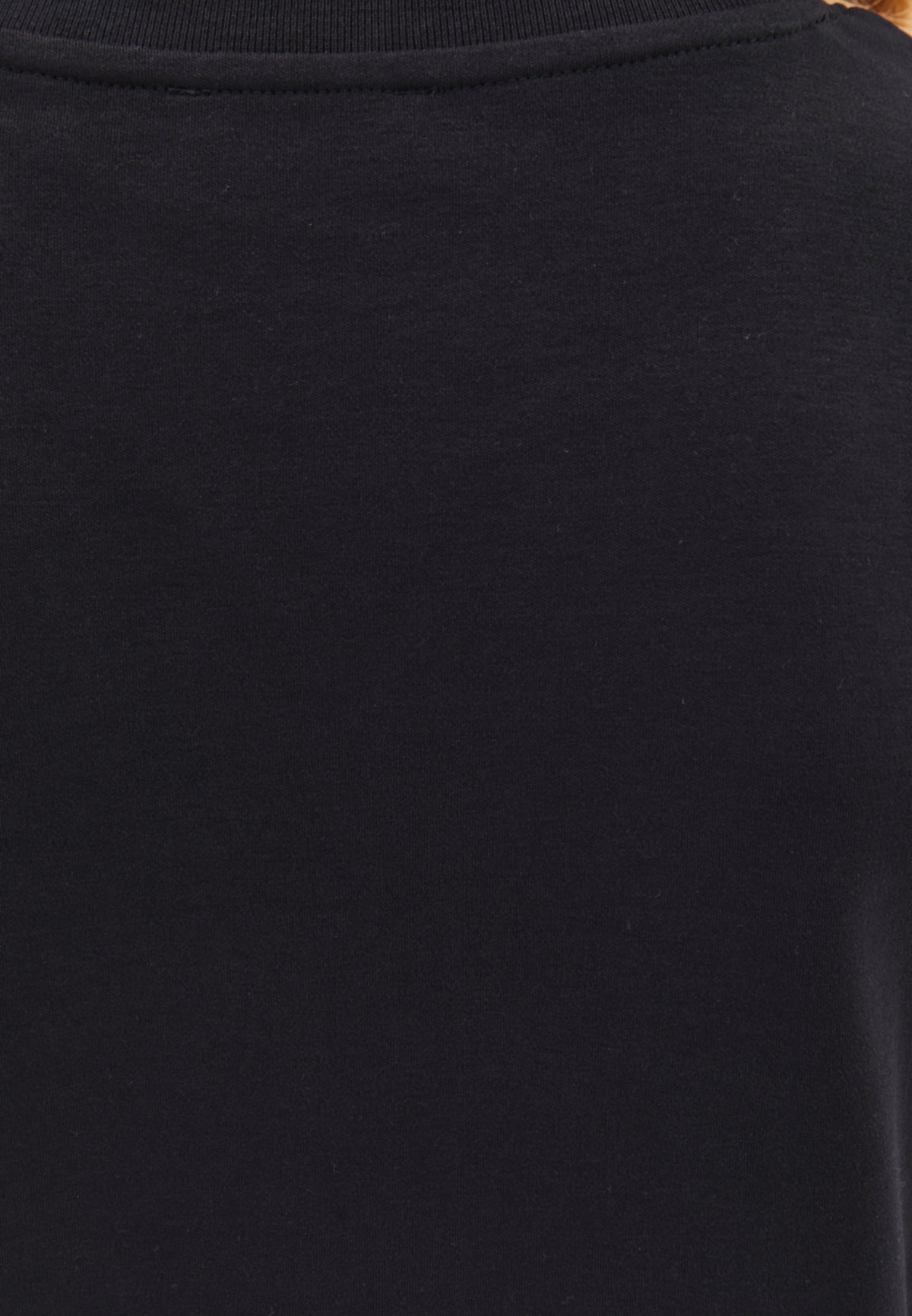 Crew Neck Short Sleeve T-Shirt - BLACK