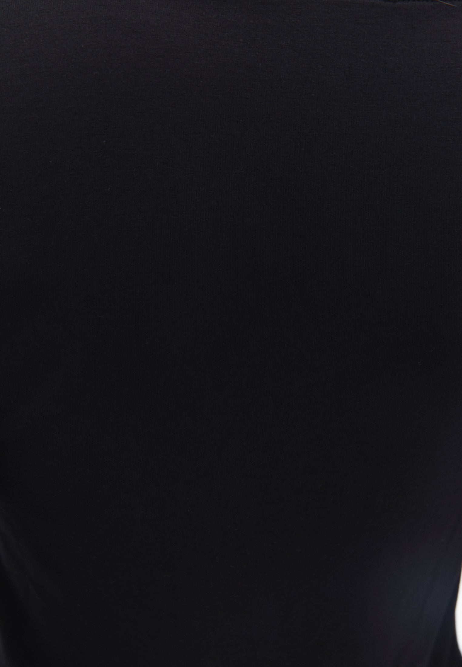 Square Neck Long Sleeve T-Shirt - BLACK
