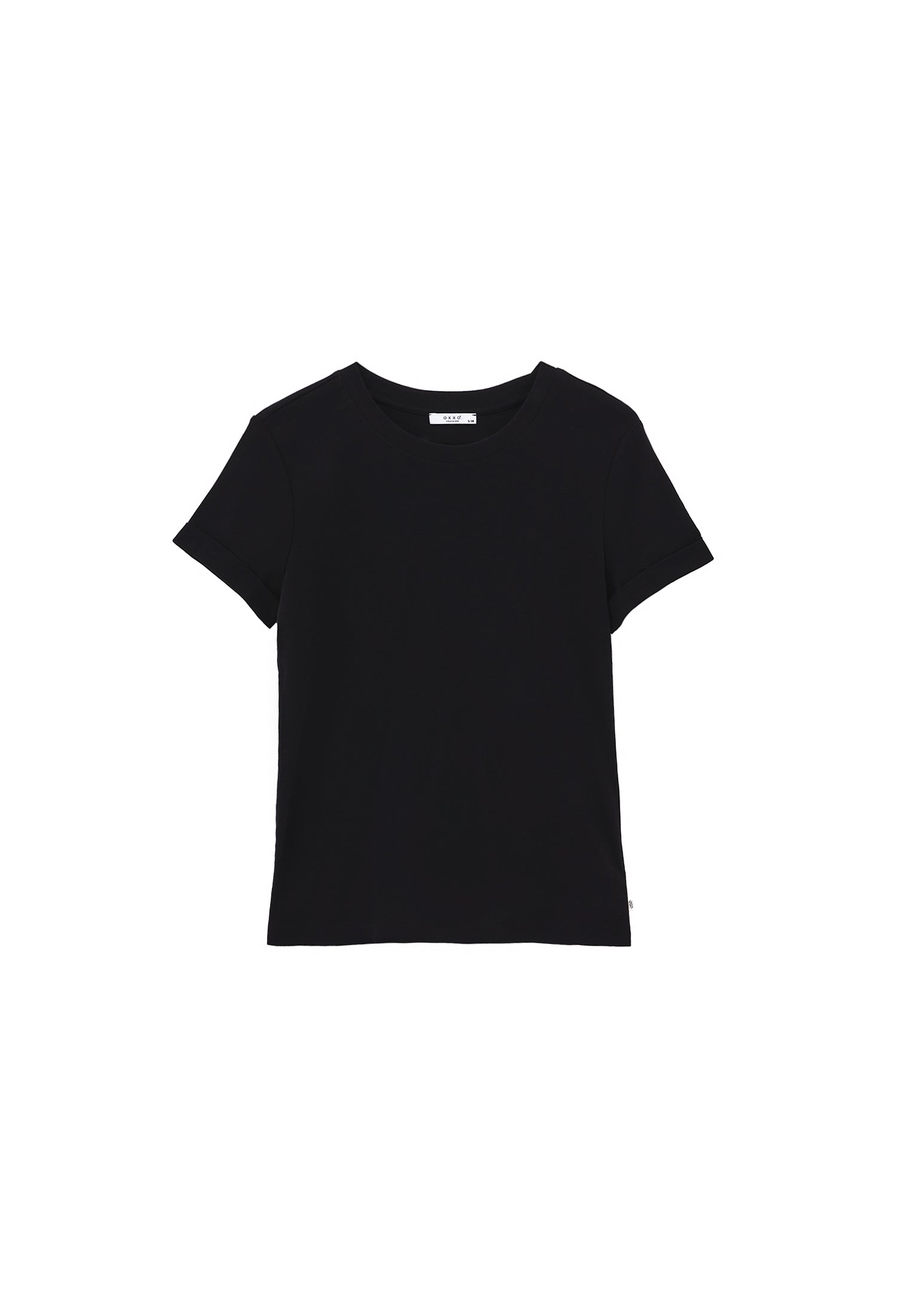 Crew Neck Short Sleeve T-Shirt - BLACK