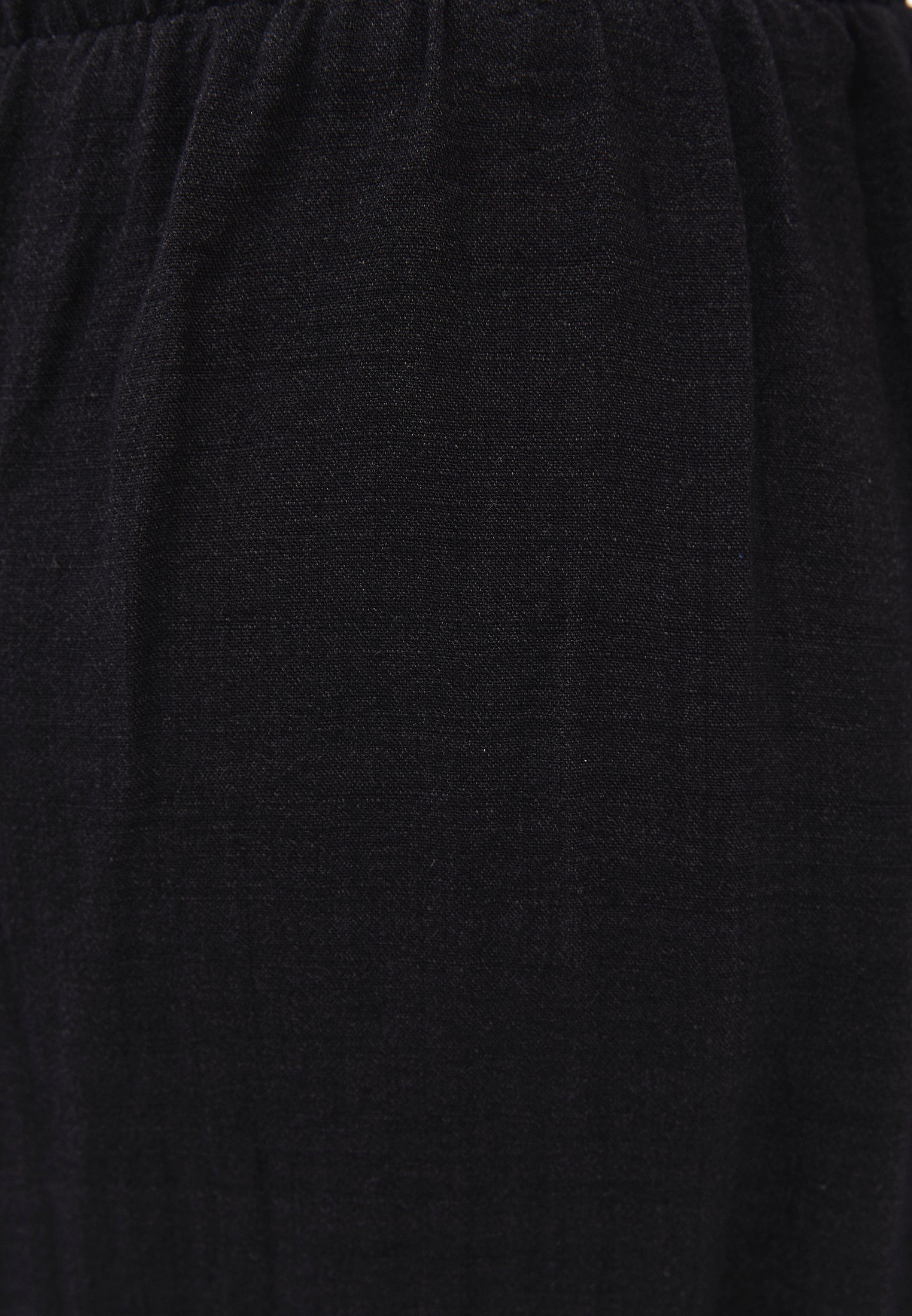 High Waist Wide Leg Pants - BLACK