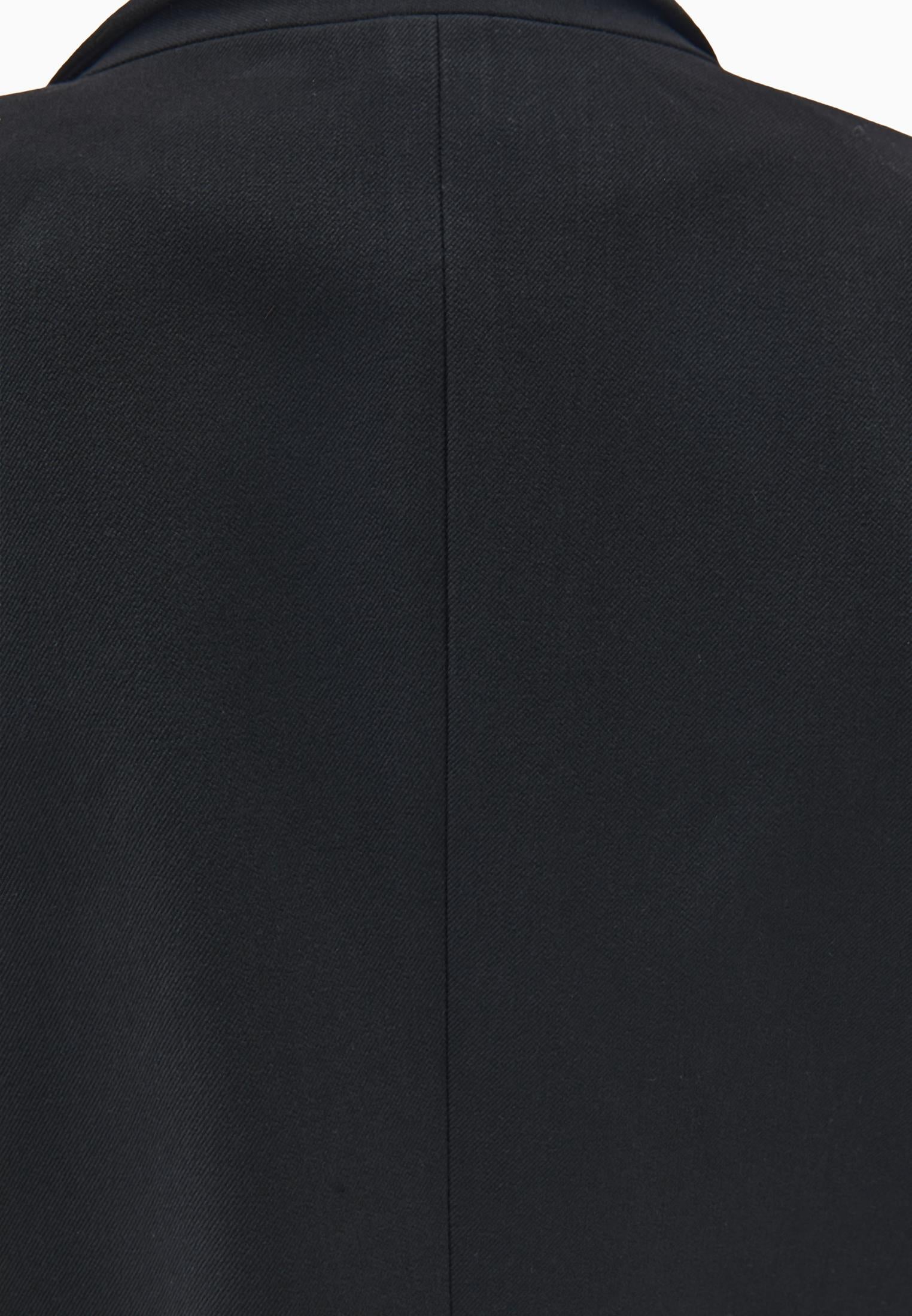 Double Breasted Neckline Crop Blazer - BLACK
