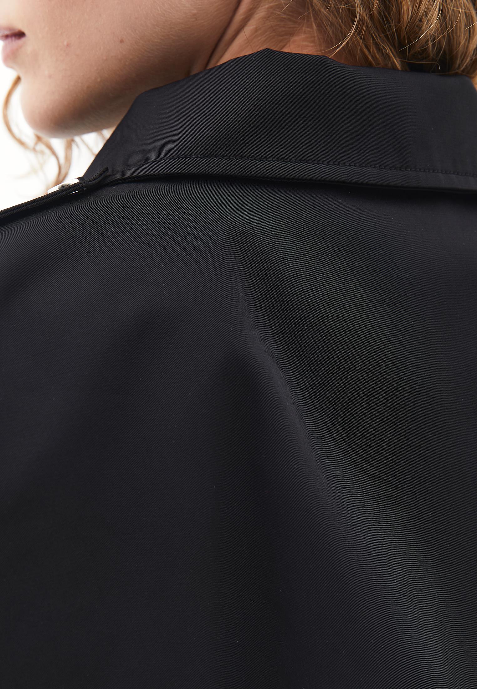 Oversize Cotton Trenchcoat - BLACK