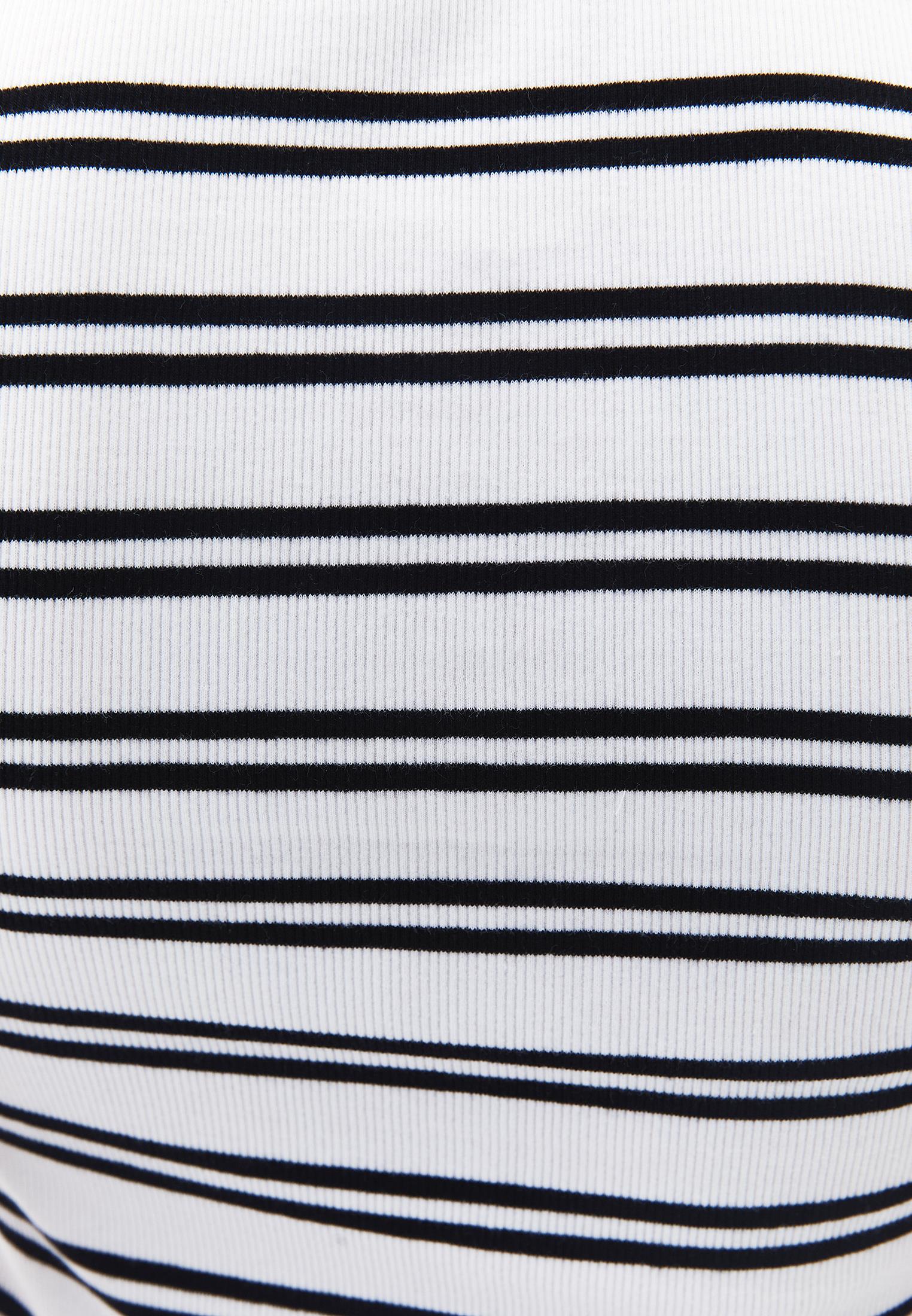 Polo Collar Tank Top - WHITE/BLACK