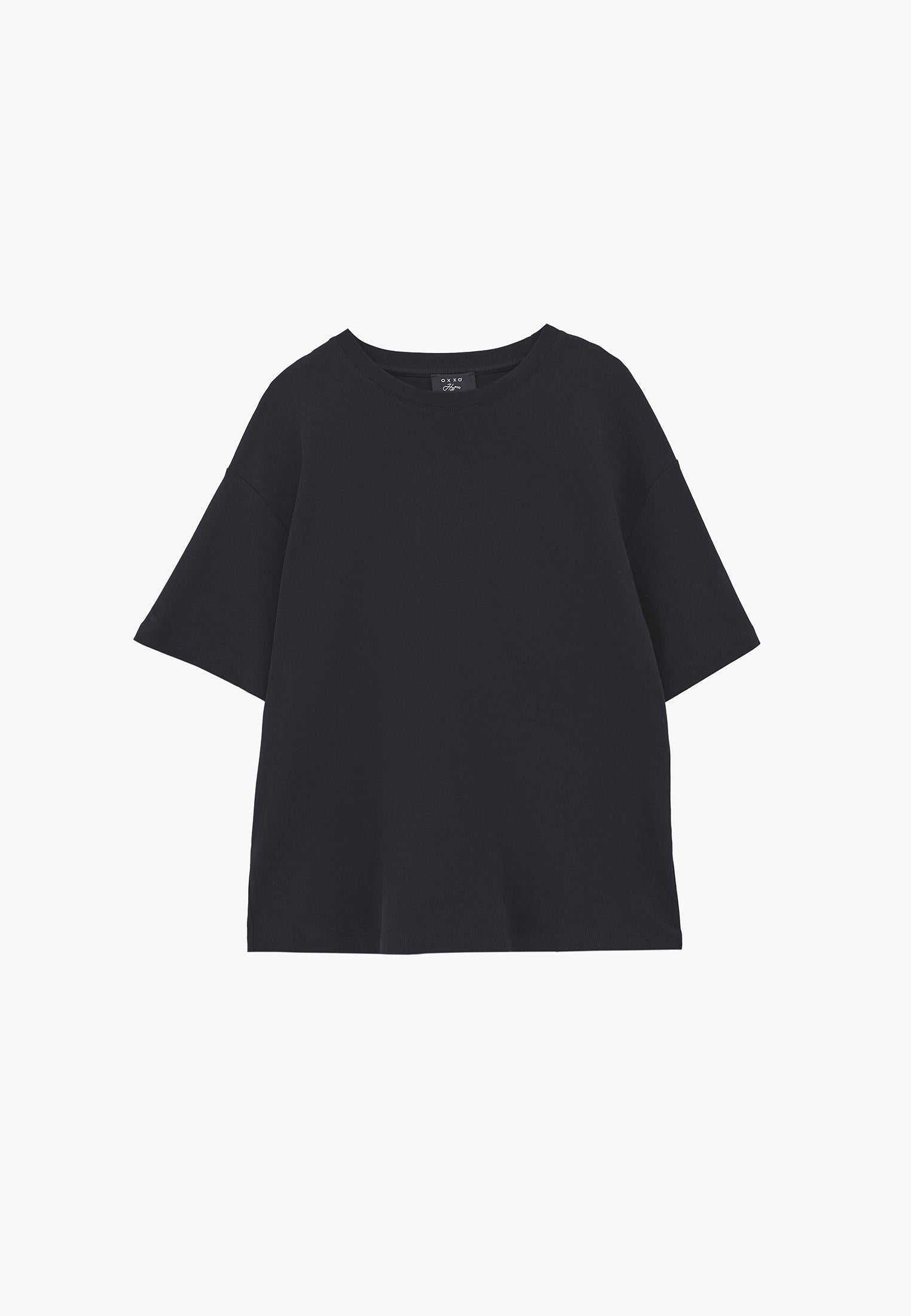 Oversize Tunic T-Shirt - BLACK