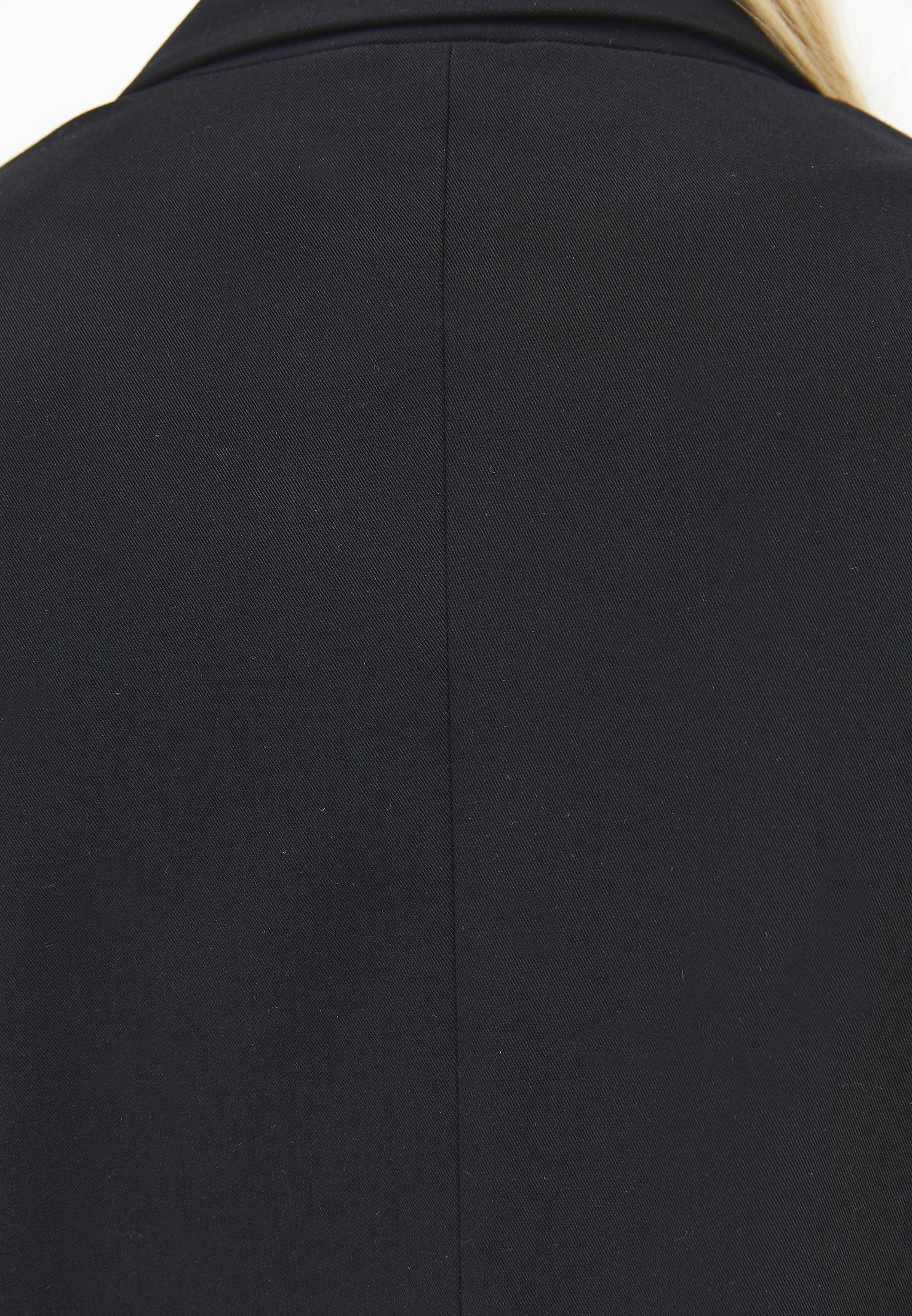 Boyfriend Fit Blazer Jacket - BLACK