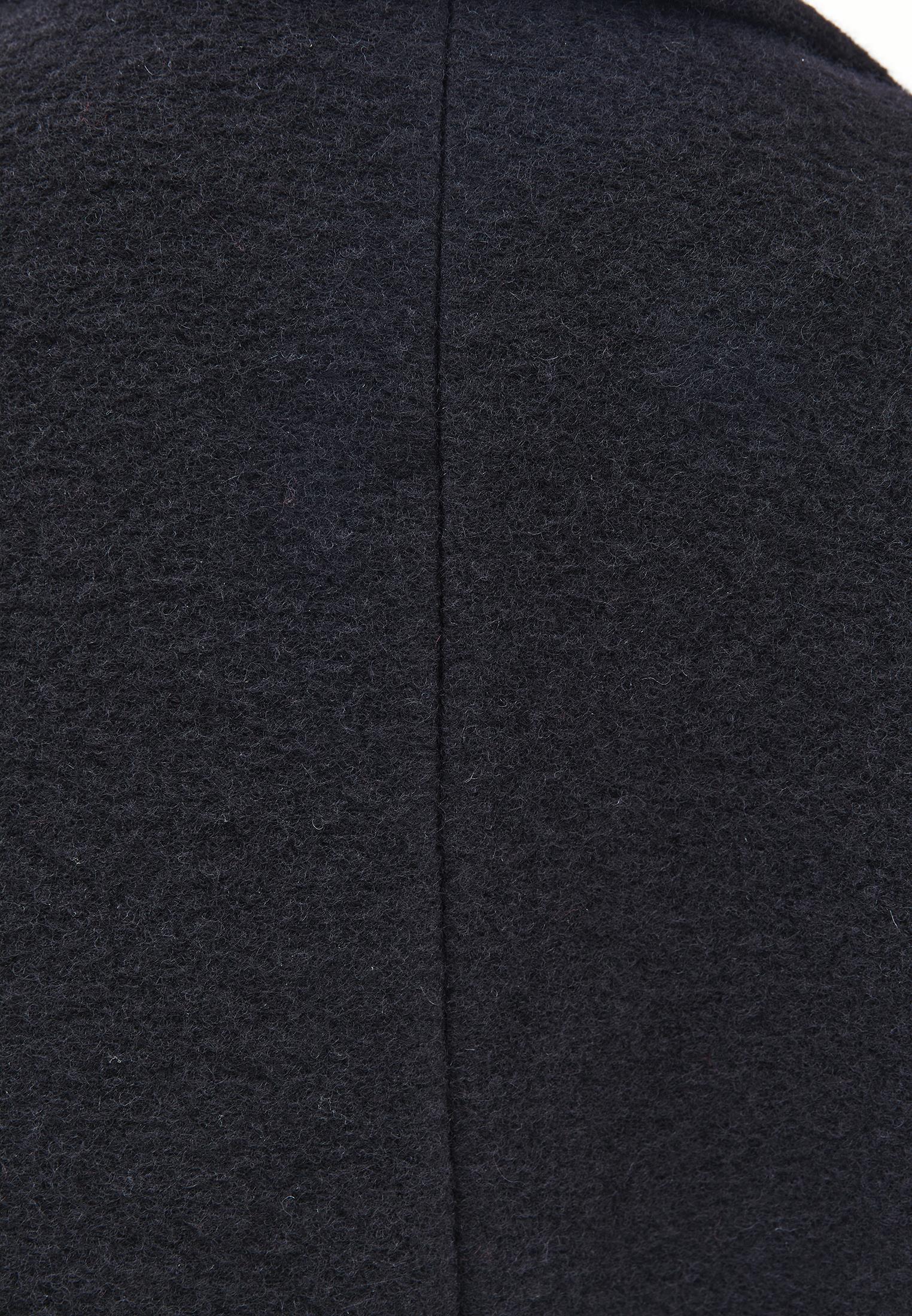 Shawl Collar Button Detailed Tunic Coat - BLACK