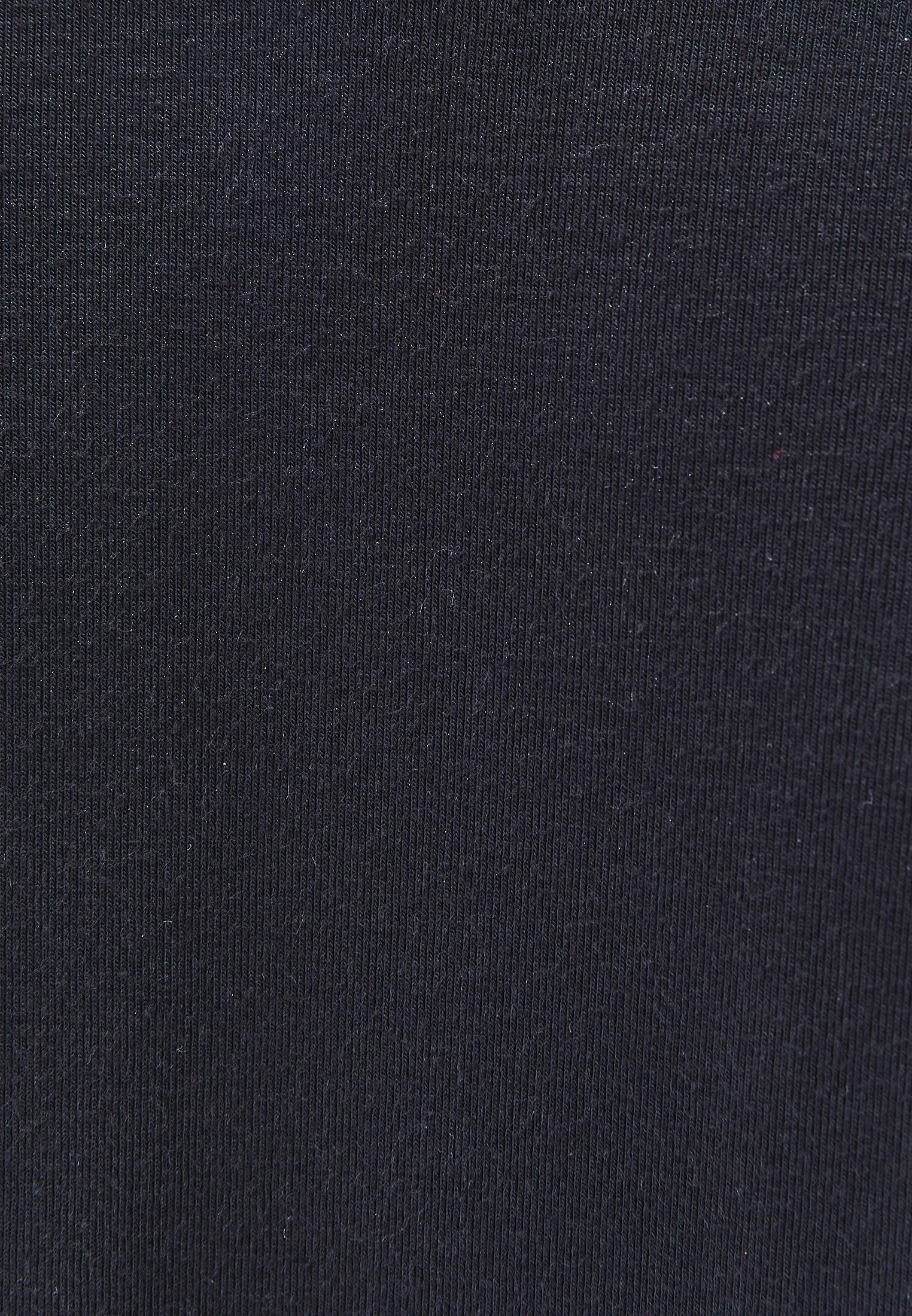 High Neck Oversize T-Shirt - BLACK