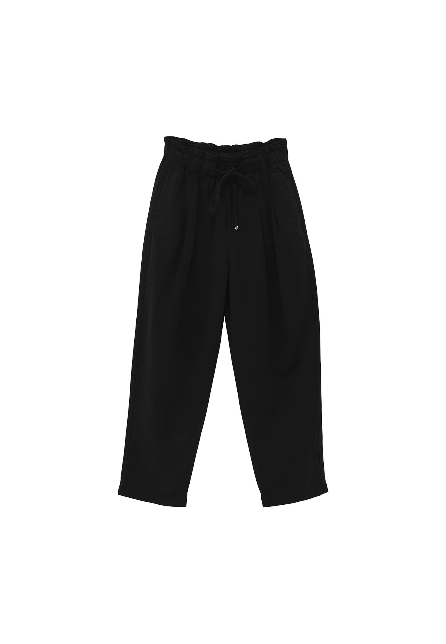 Women's Pleated Trousers - BLACK