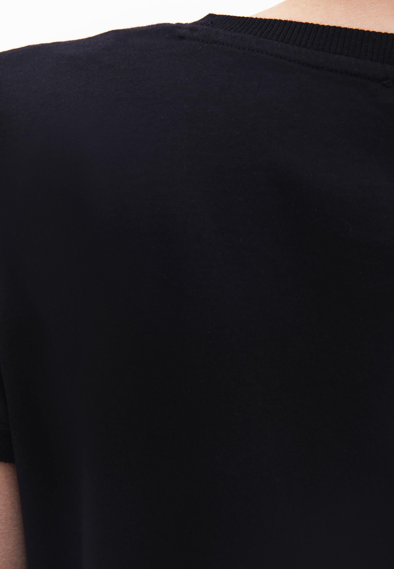 Crew Neck Loose Fit T-Shirt - BLACK