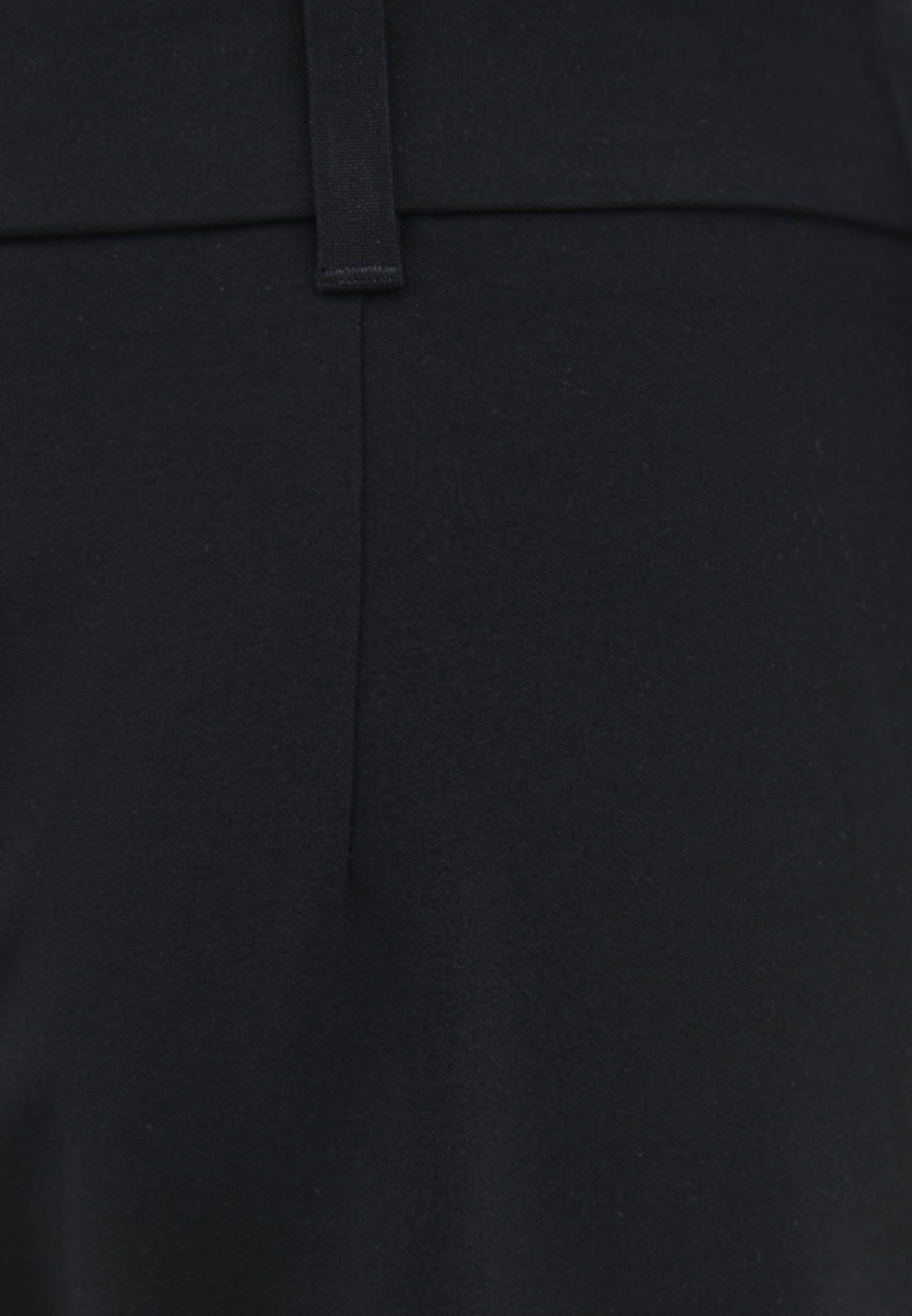 Regular Waist Straight Leg Long Pants - BLACK