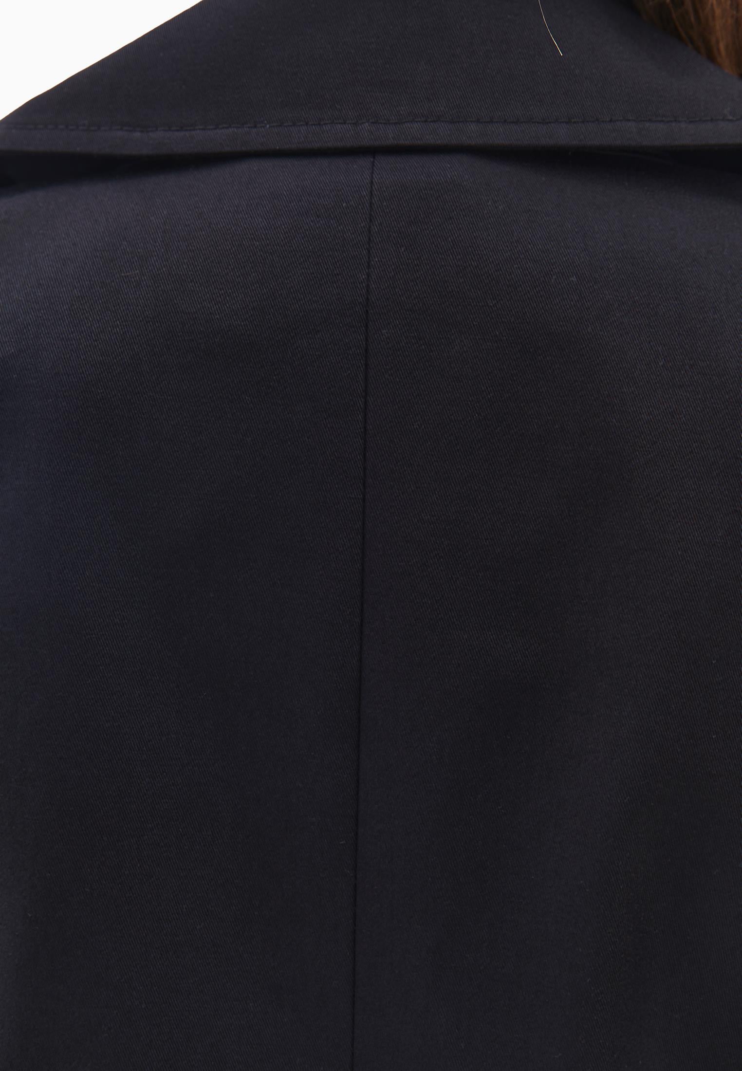 Cotton Belted Trenchcoat - BLACK