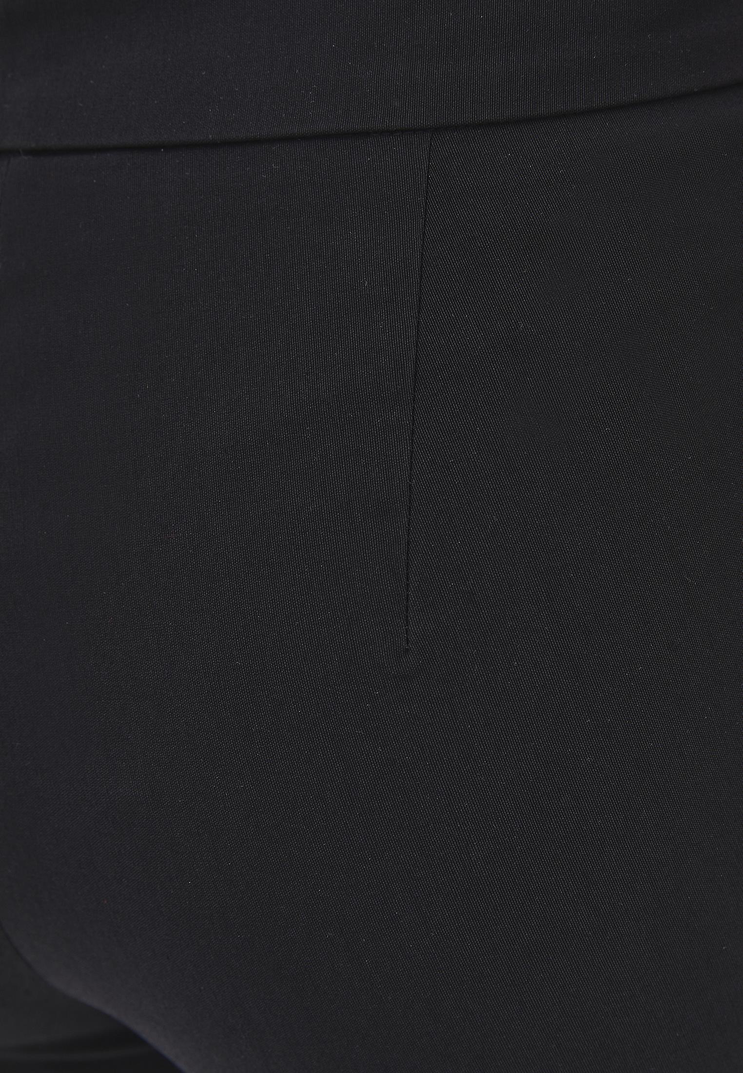 Normal Waist Slim Leg Capri Shorts - BLACK