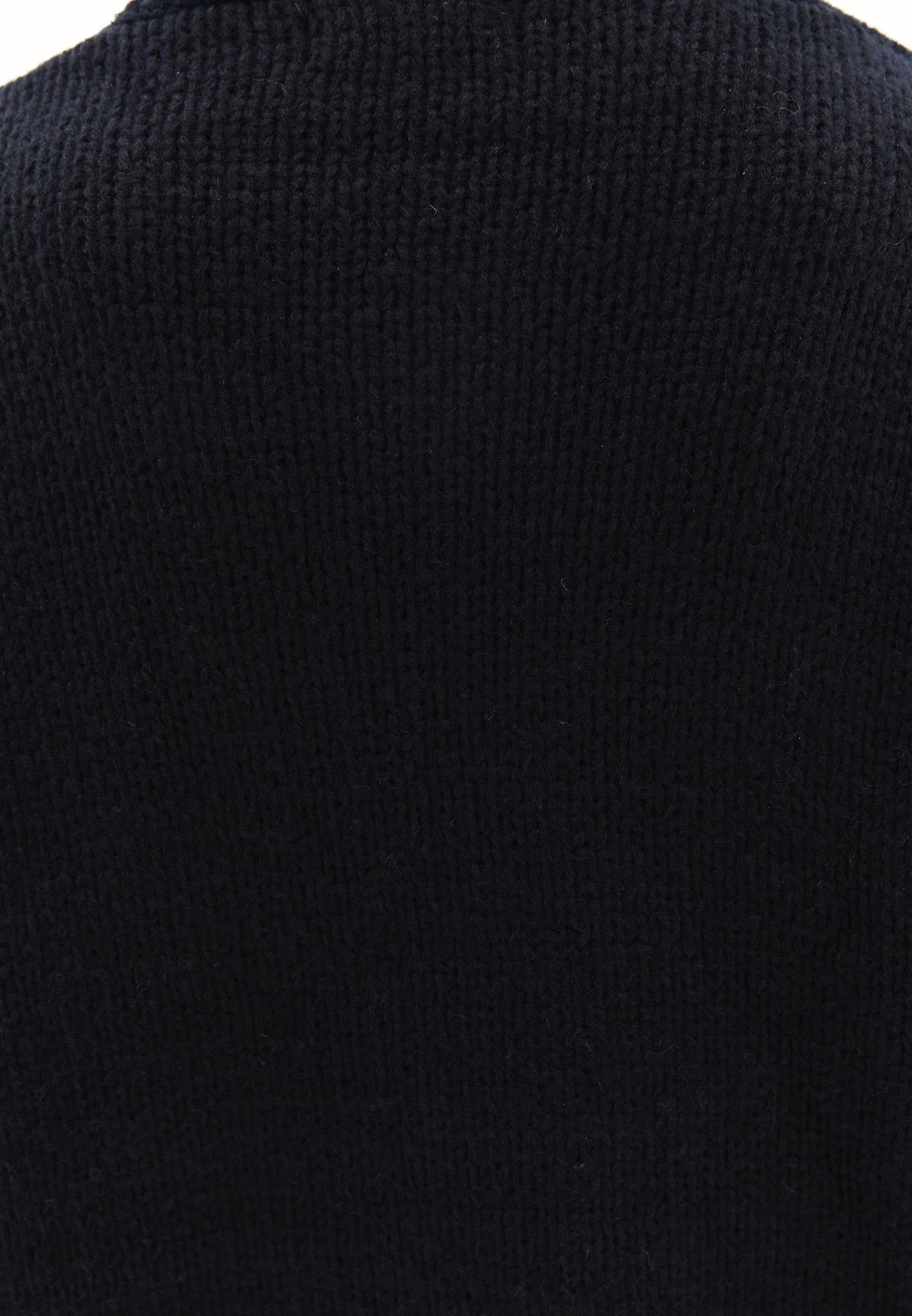 V Neck Oversize Knit Detailed Cardigan - BLACK