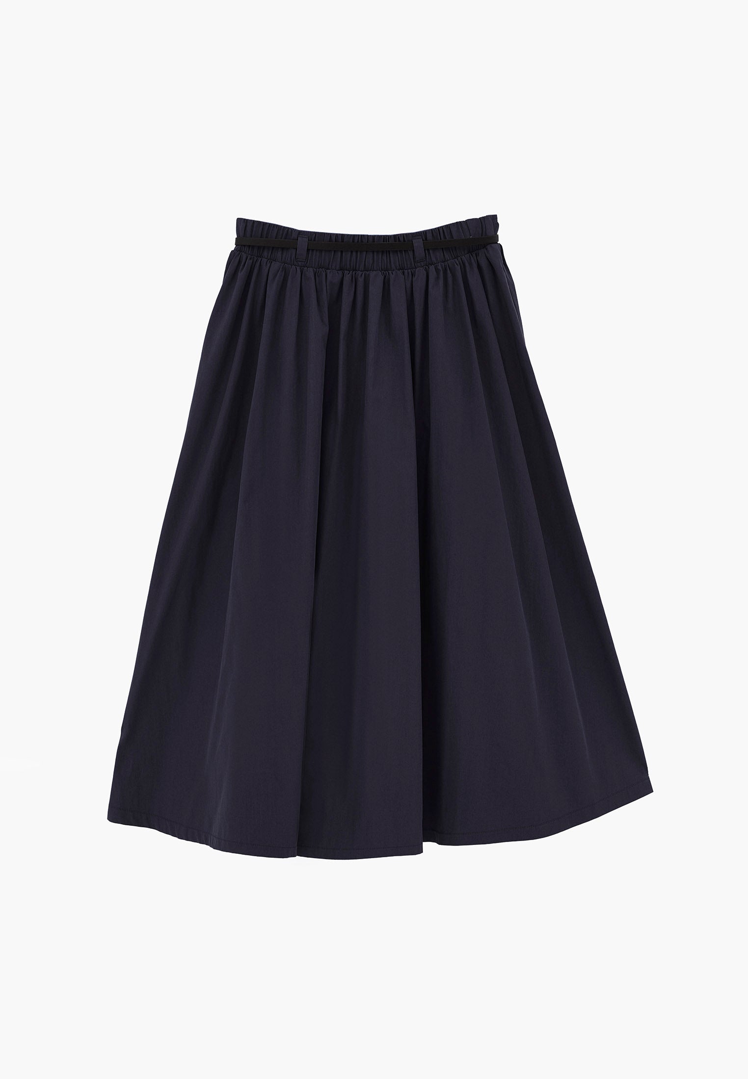 A-Line Long Skirt - BLACK