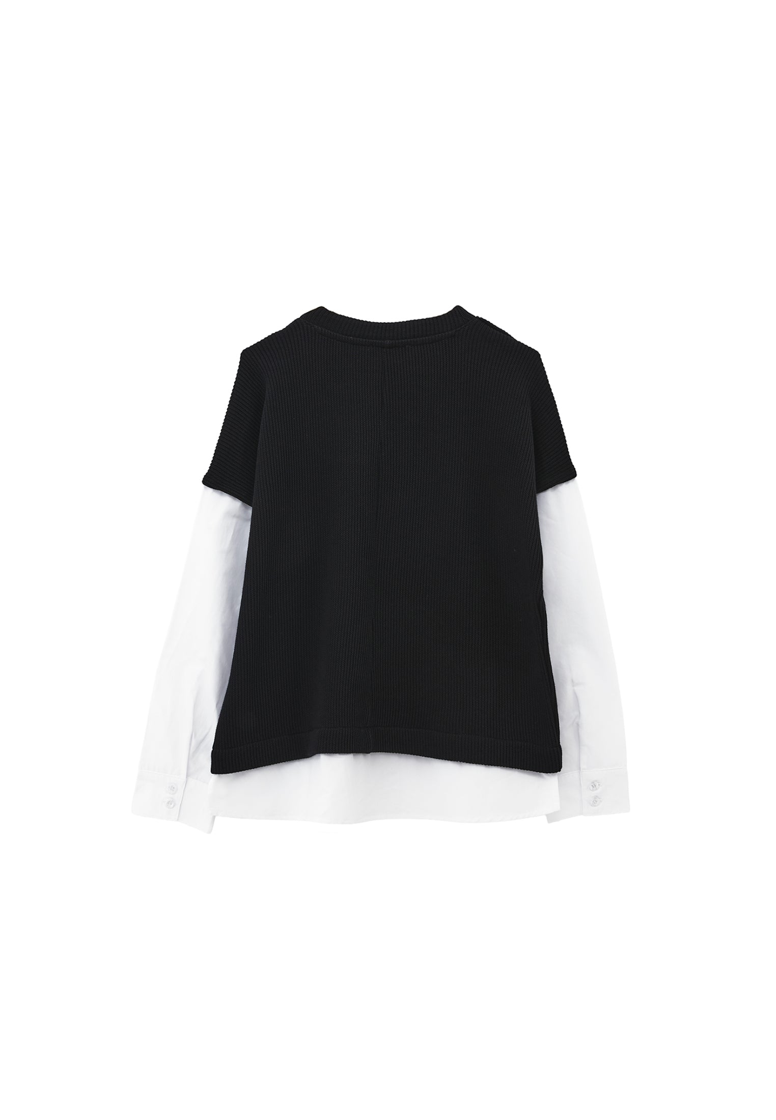 Button Detailed Long Sleeve Blouse - BLACK