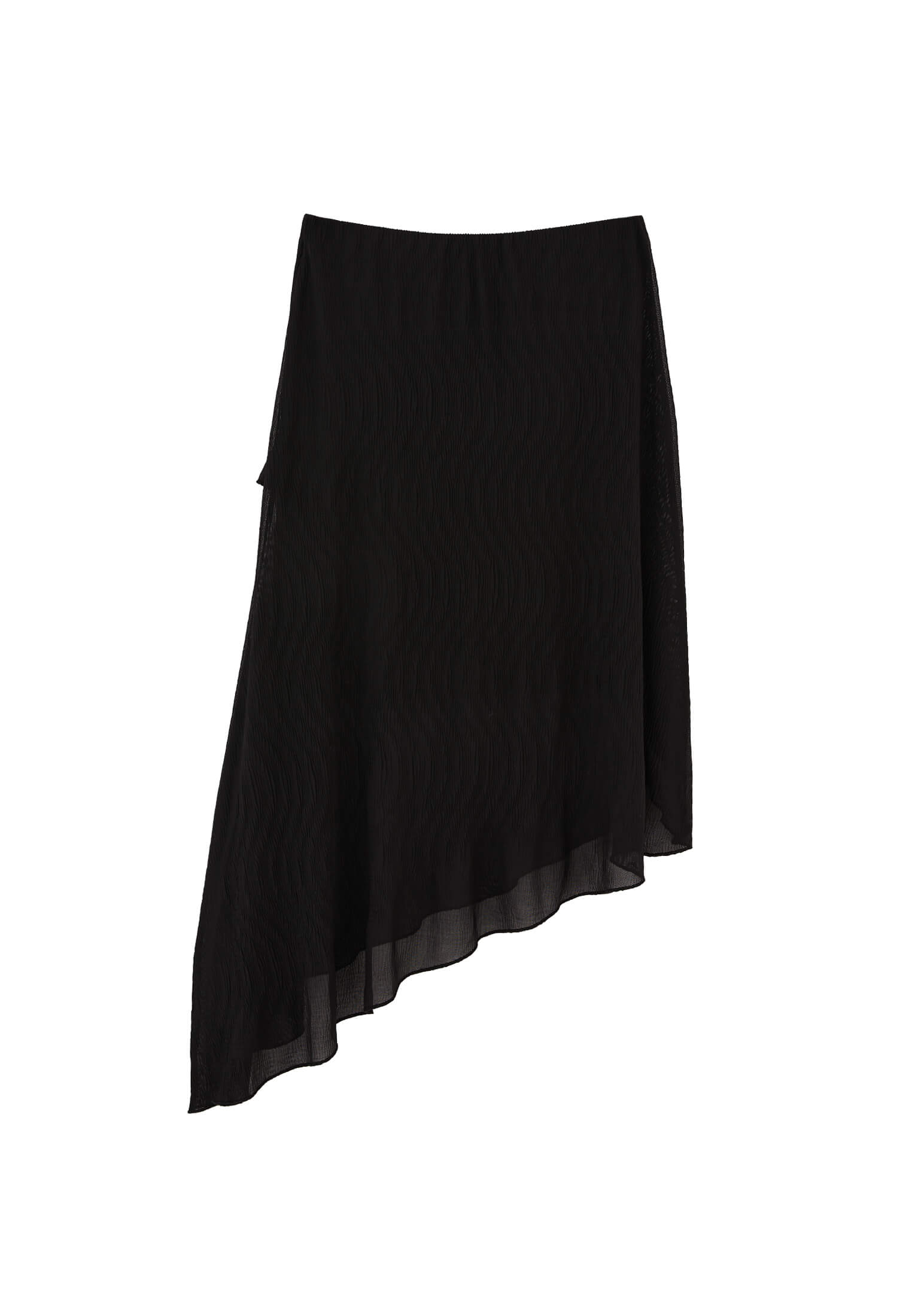 Wrap High Waist Maxi Skirt - BLACK