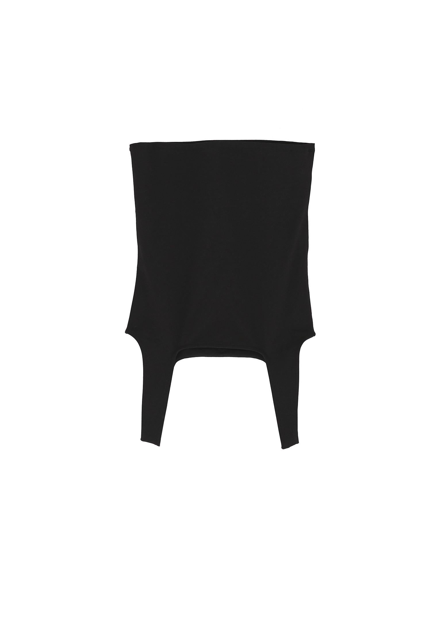 Square Neck Bodycon Tank Top - BLACK