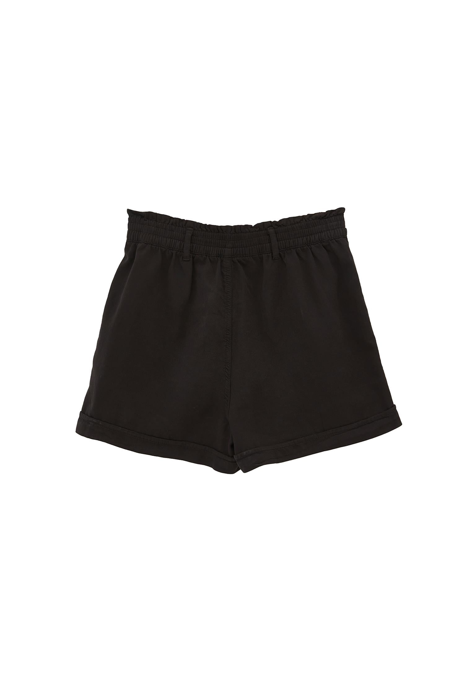 High Waist Short Shorts - BLACK