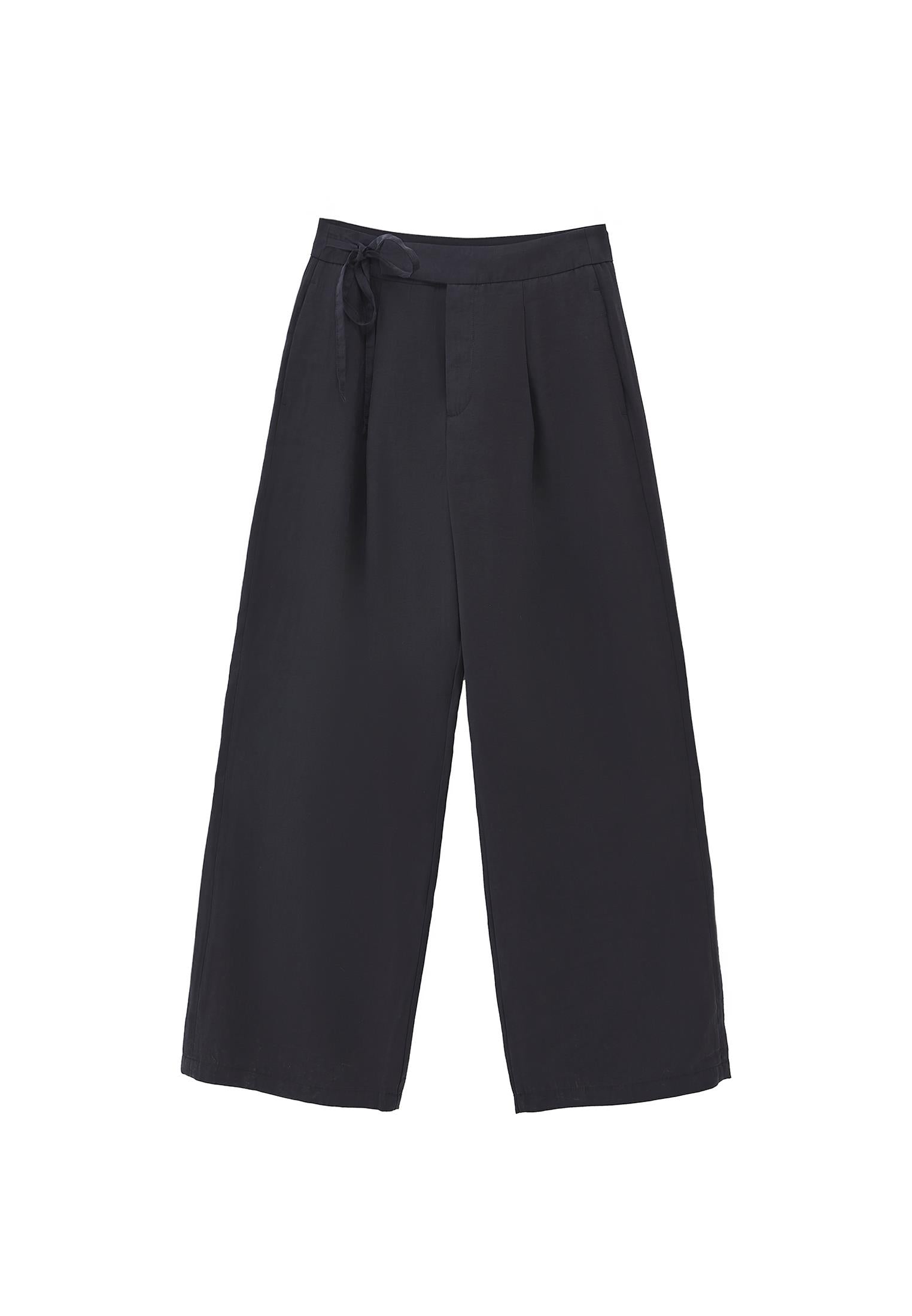Ultra High Waist Modal Pants - BLACK