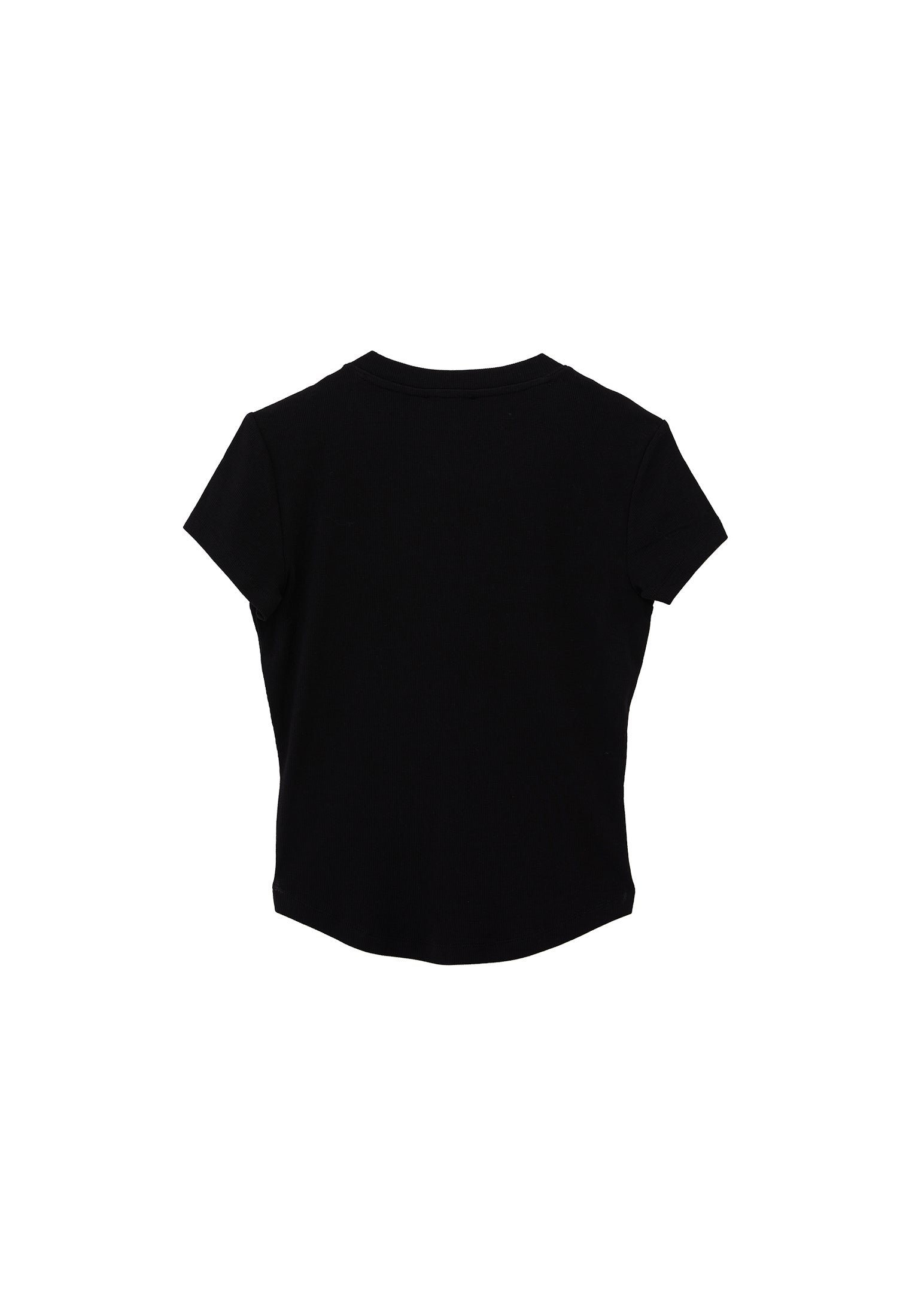 Button Detailed T-Shirt - BLACK