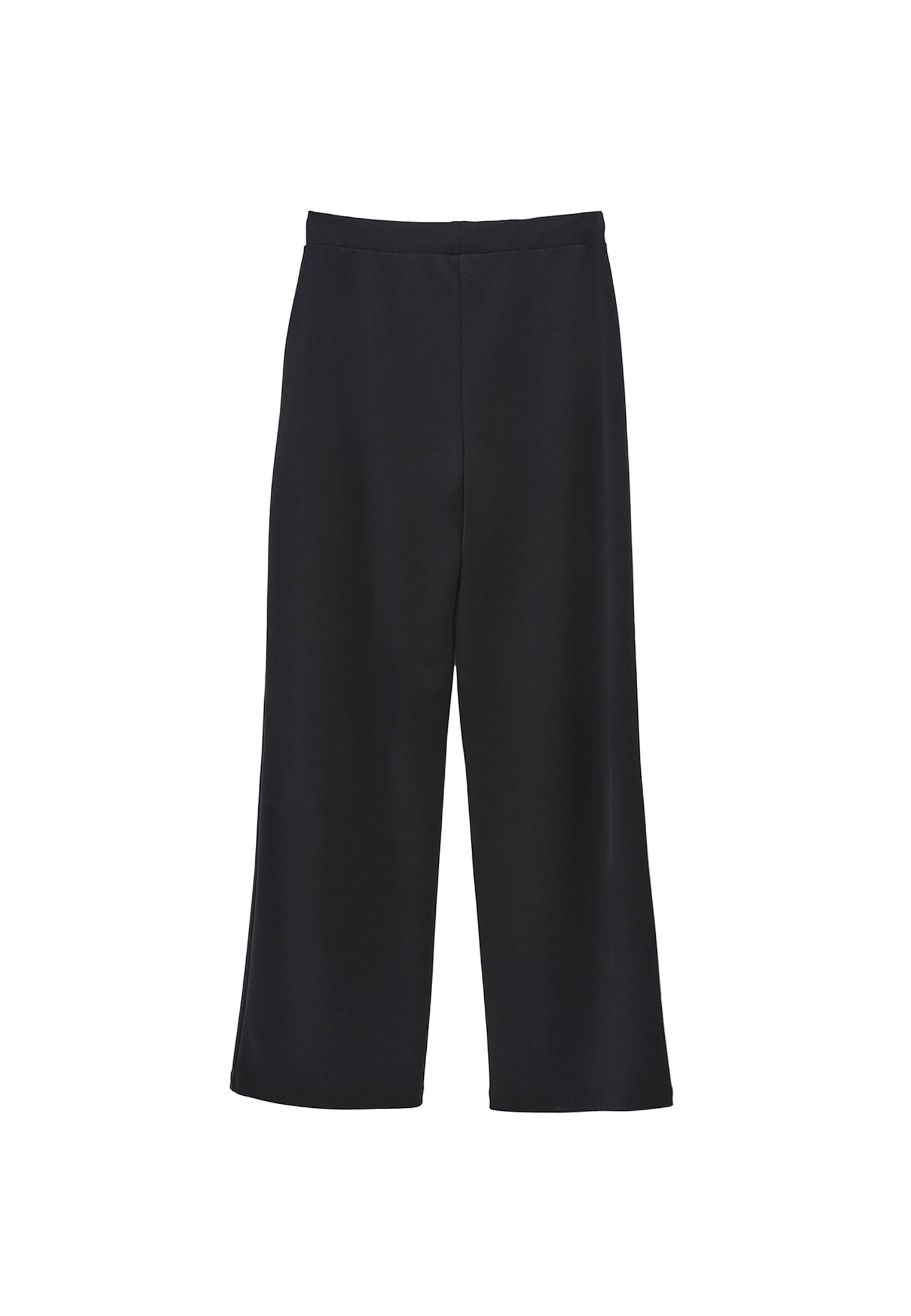 Straight Leg High Waist Sweatpant - BLACK
