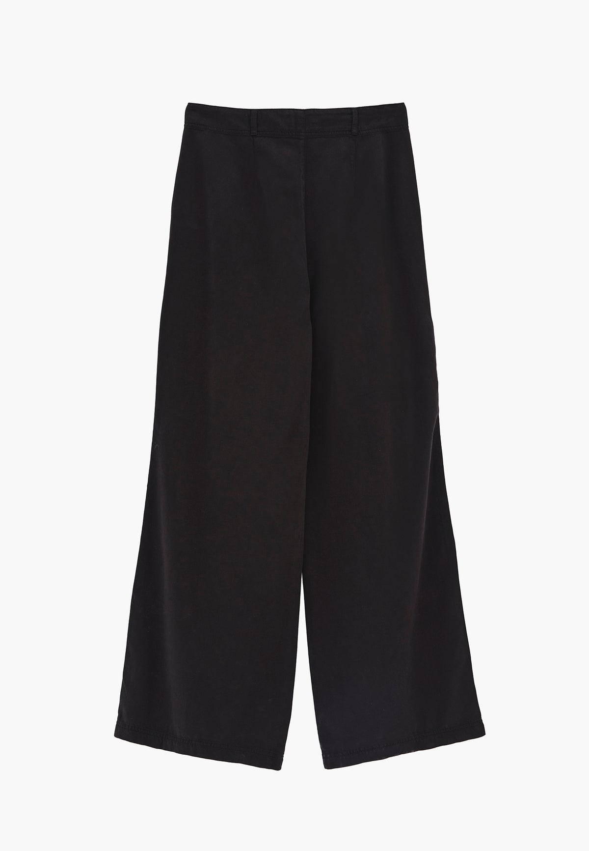 High Waist Pocket Detailed Wide Leg Pants - BLACK